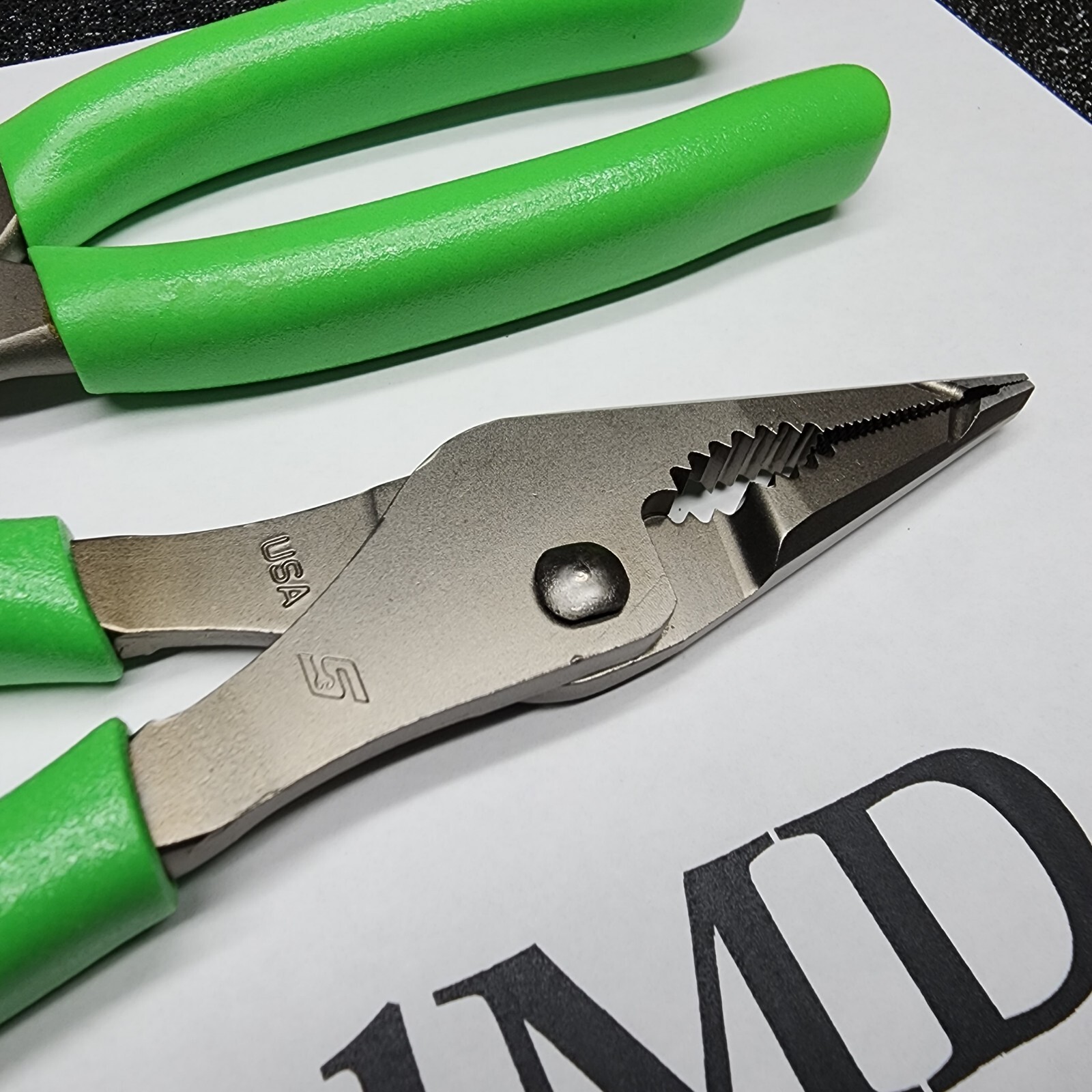 Snap-on Tools 2pc GREEN 7″ Long Nose Slip-Joint Pliers & Diagonal Cutter LN46ACF