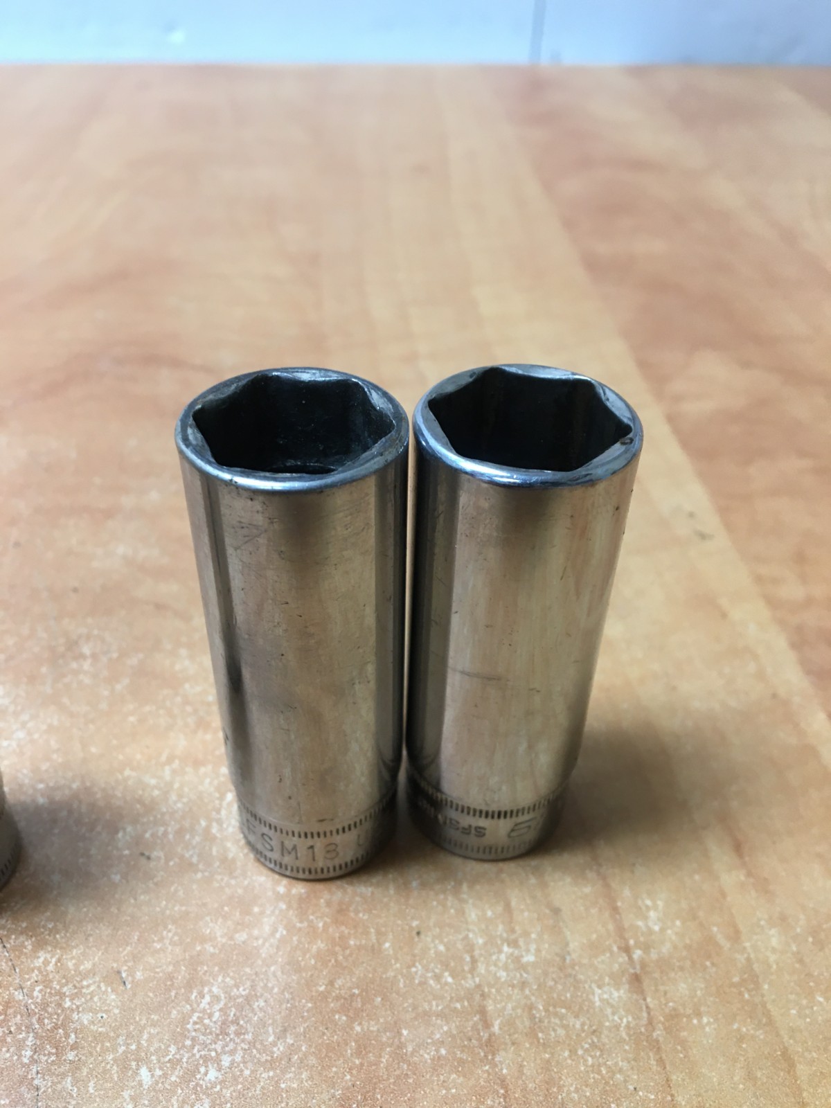 Snap On SFSM Series 10pc 3/8″ Drive Metric 9mm-19mm Deep Socket Set READ