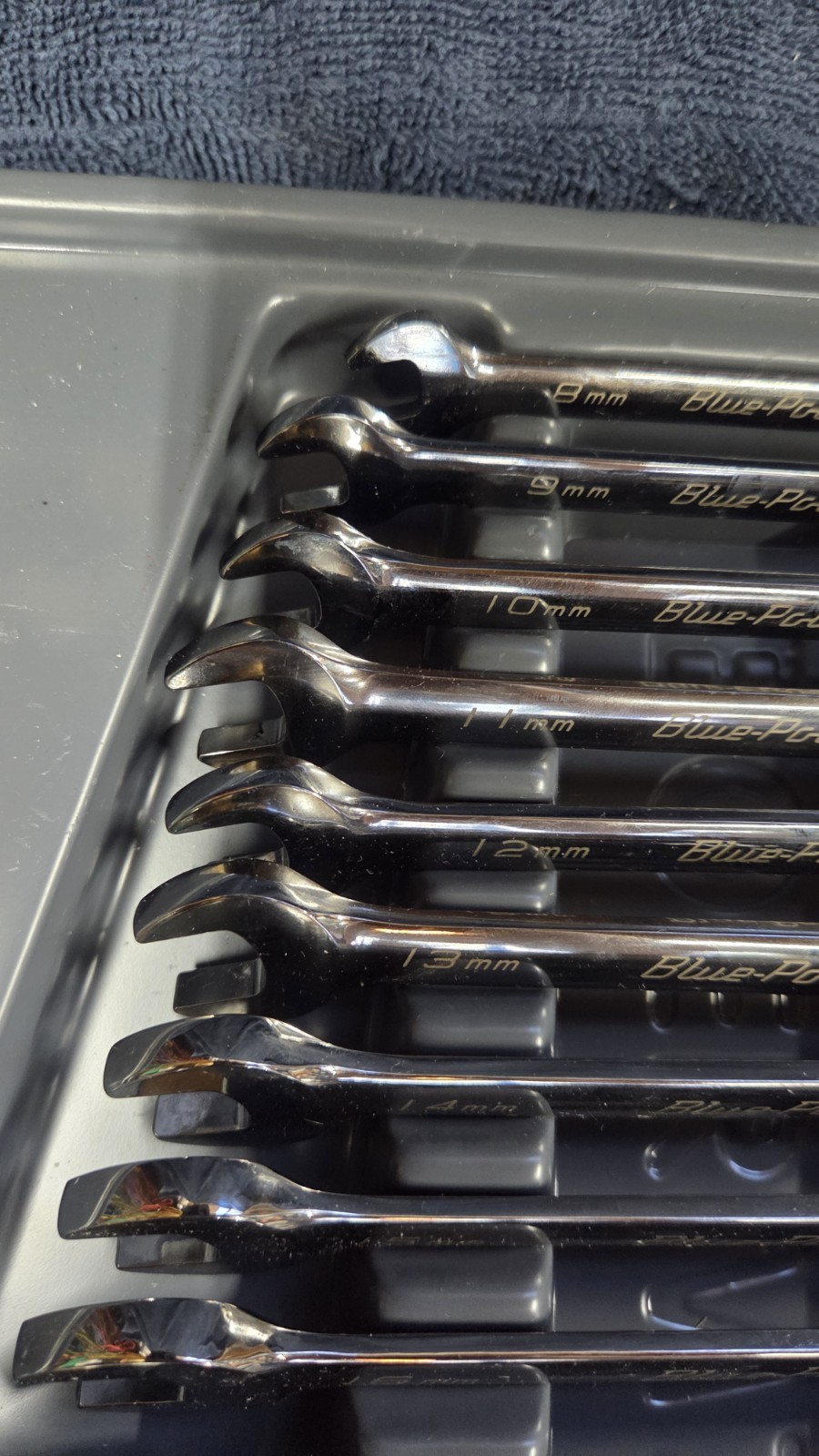 Blue Point 12 Pc. 12 Point Metric 15* Offset Ratcheting Combination Wrench Set