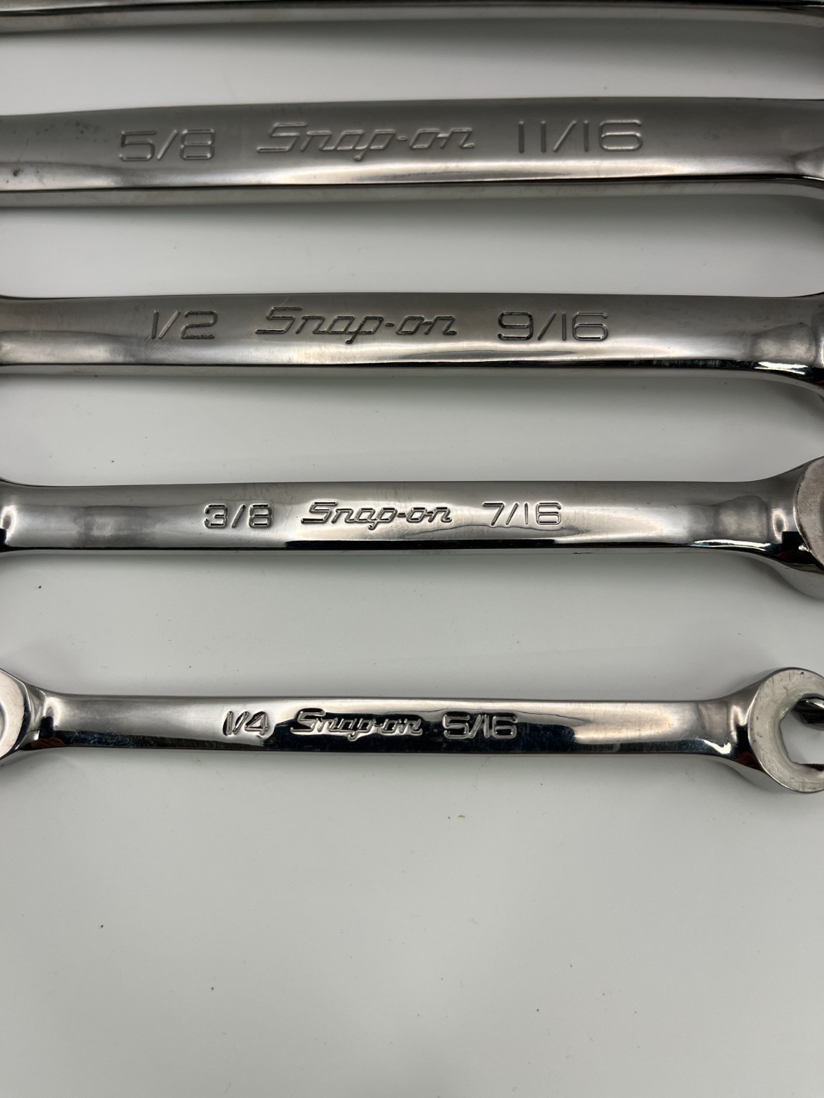 Snap On SAE Double End Flare Nut Wrench Set 6-Point 5pc 1/4″–13/16″ RXFS605B USA