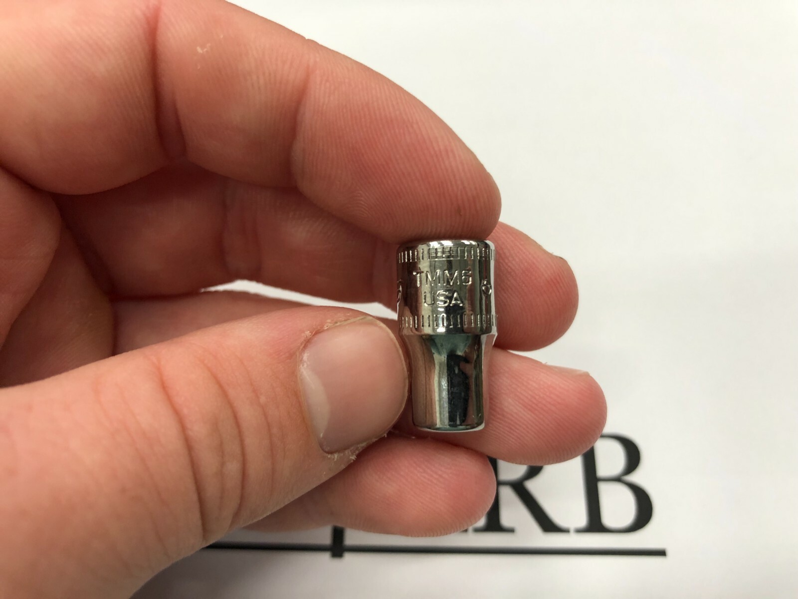 Snap-on Tools USA NEW 1/4″ Drive 6mm METRIC 6pt Shallow Chrome Socket TMM6