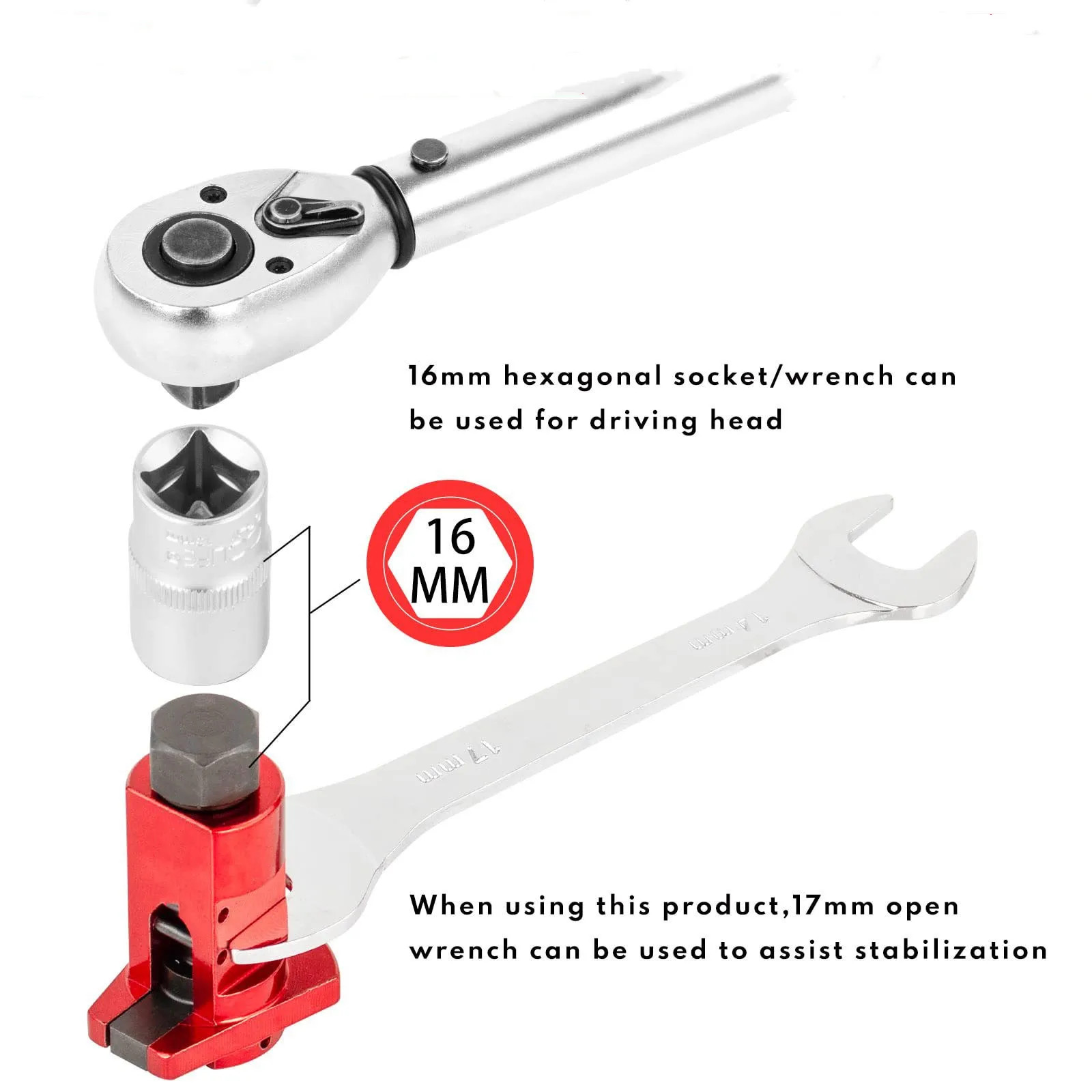Red Hydraulic Shock Absorber Removal Tool Universal Car Sturdy Strut Remover