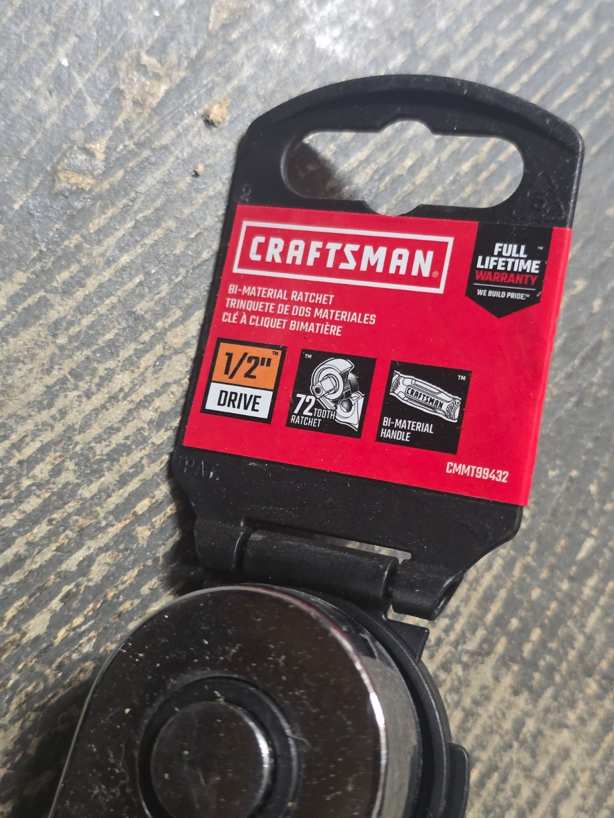 🛠️ Craftsman 1/2″ Drive Ratchet CMMT99432 * 72 Tooth Bi Material Handle