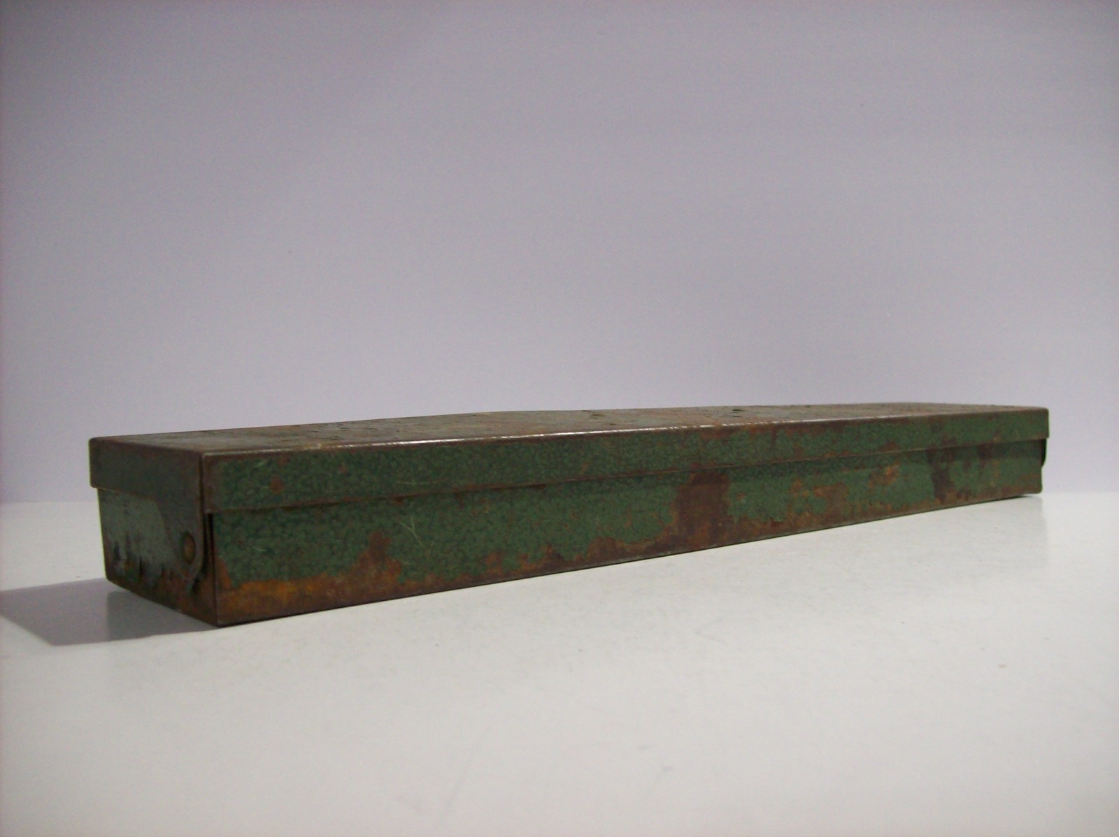 EMPTY Vintage S-K Tools Green Metal Socket Set Case Box, 15″L x 3″ W x 1.5″ T