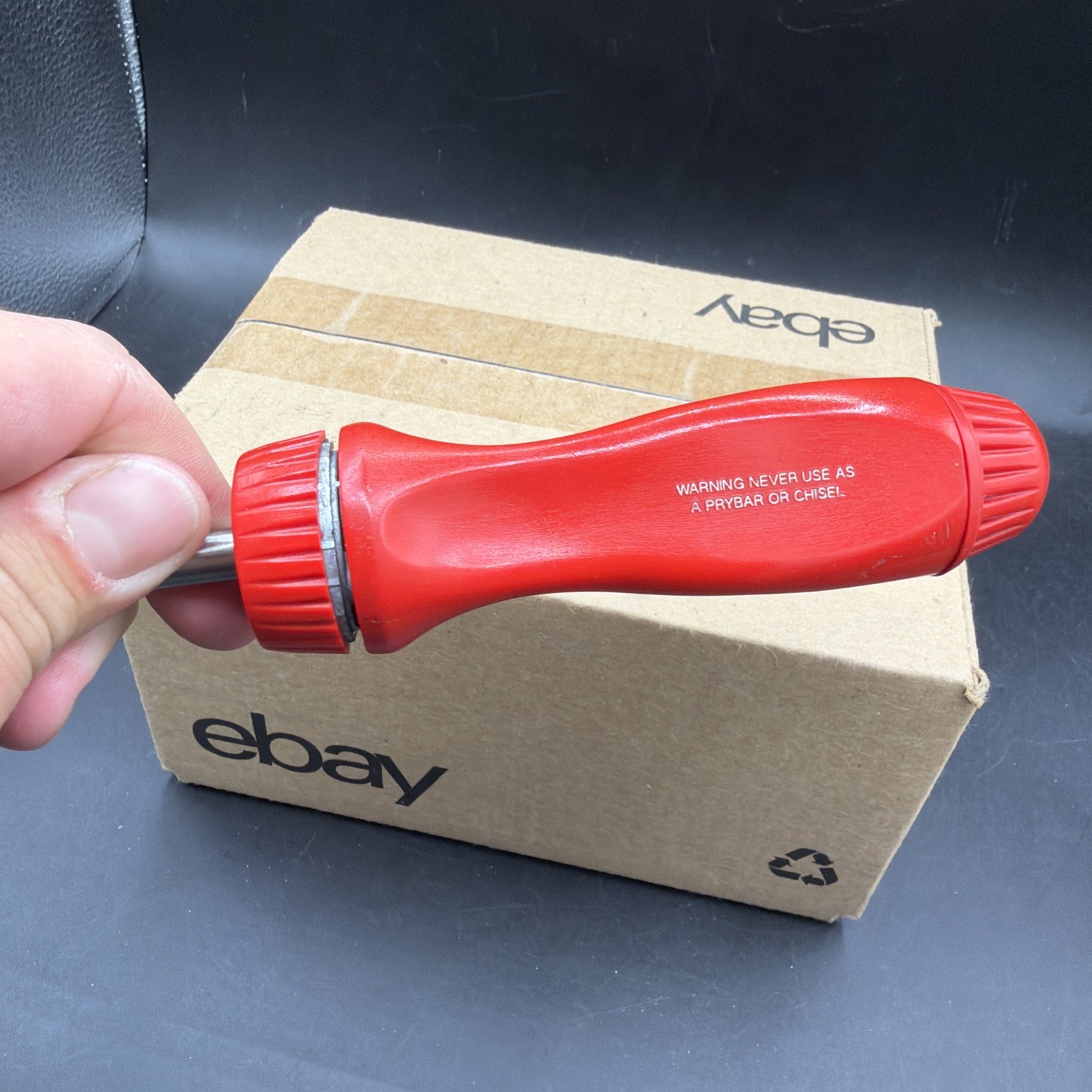 Snap On Tools SSDMR4A USA Ratcheting Screwdriver Red With One Bit
