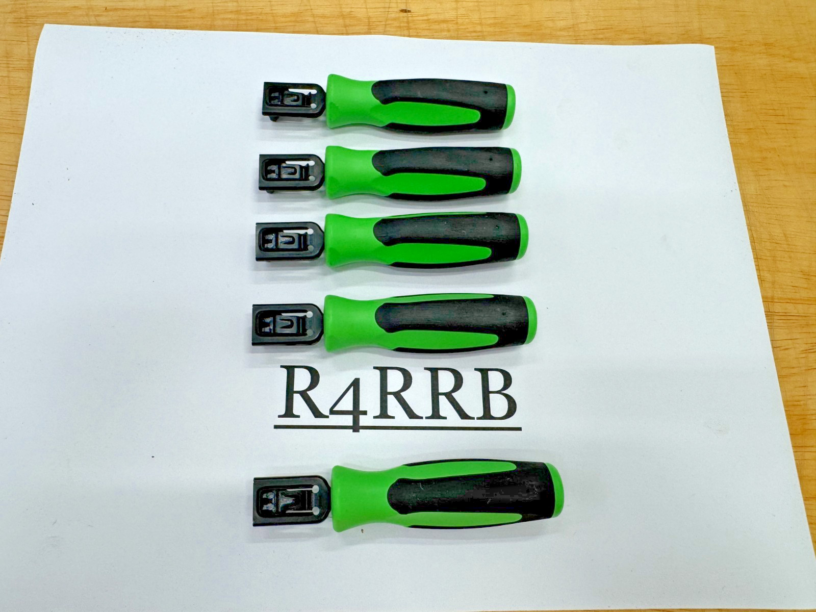 Snap-on Tools USA NEW GREEN Soft Grip Feeler Gauge Holders LOT SET FB336-1Gx5