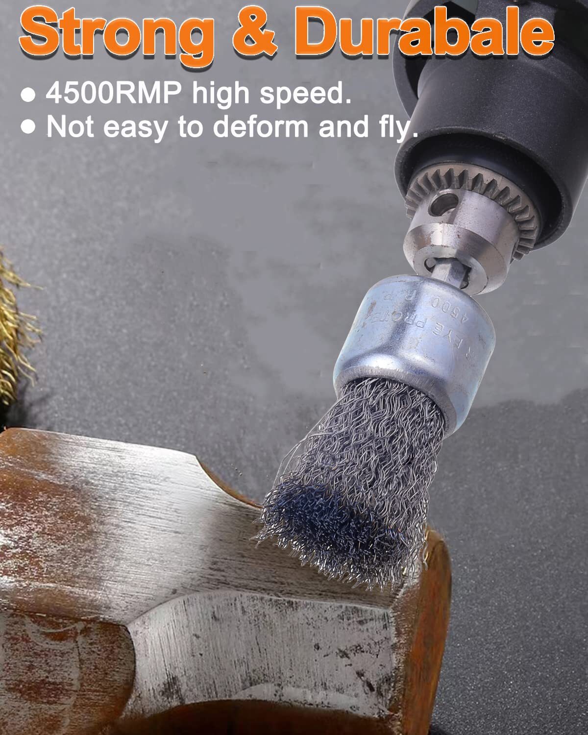 Rocaris 30 Pack Carbon Steel Wire Wheel Brush with 1/4-Inch Hex Shank, Pen…