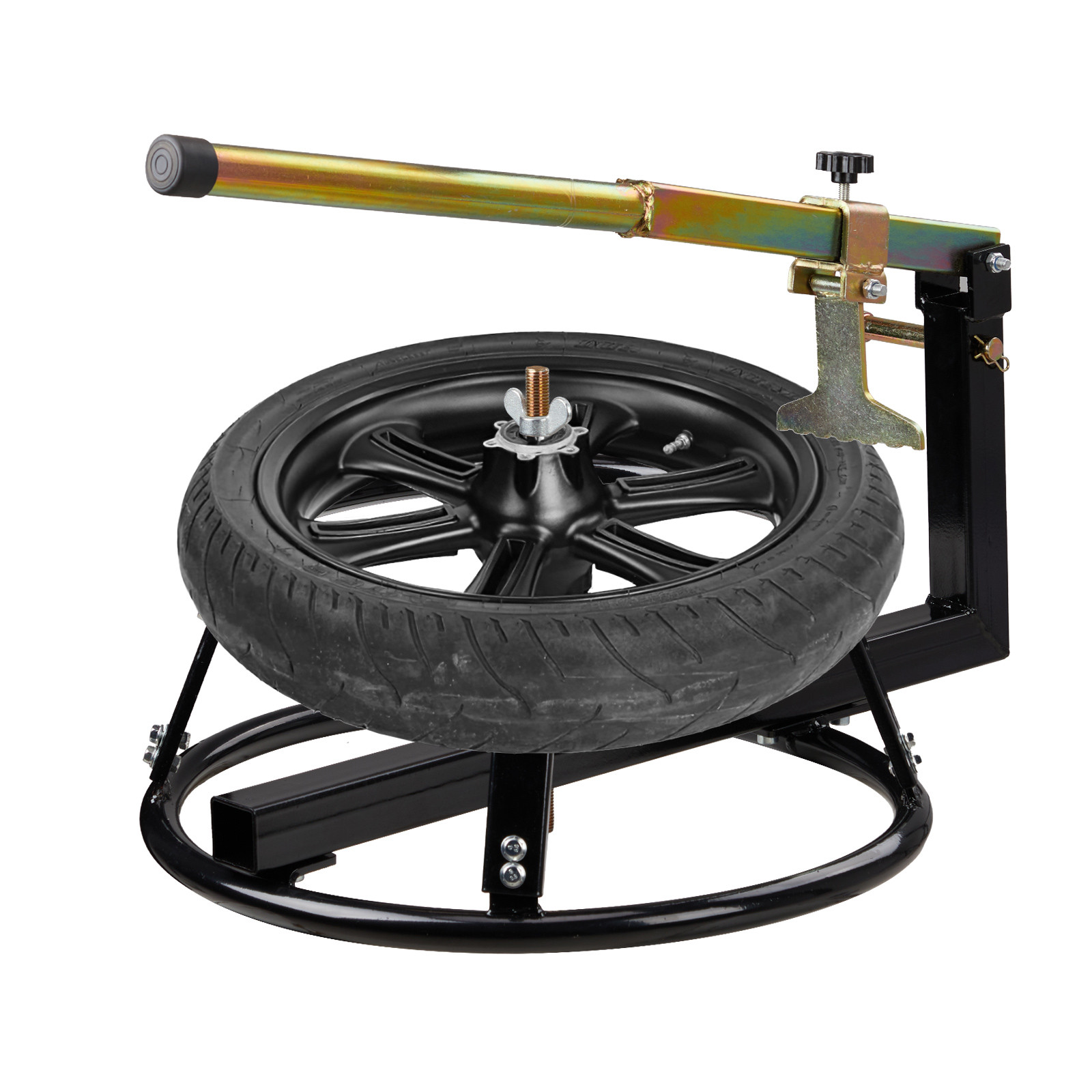 Portable Motorcycle Tire Changing Stand with Bead Breaker for 16in to 21in Tires