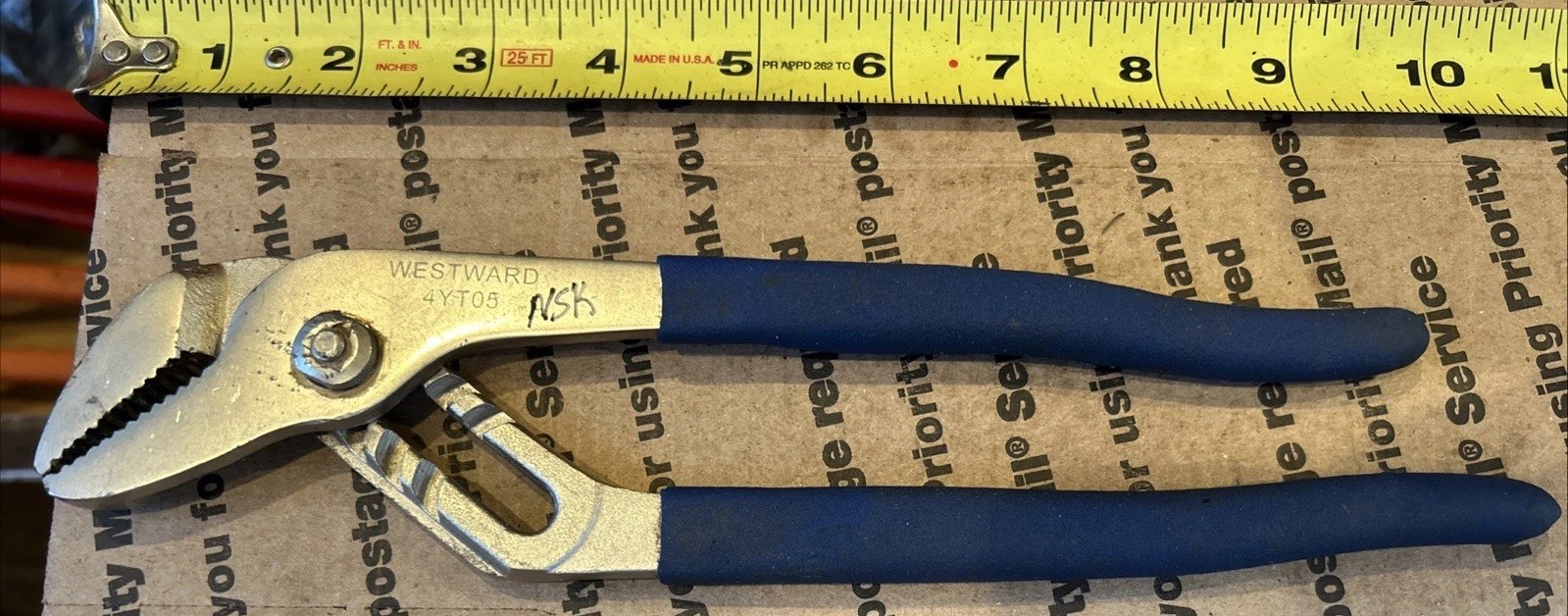 Westward 4YT05 10″ Blue Rubber Handle Groove/Slip Joint Pliers