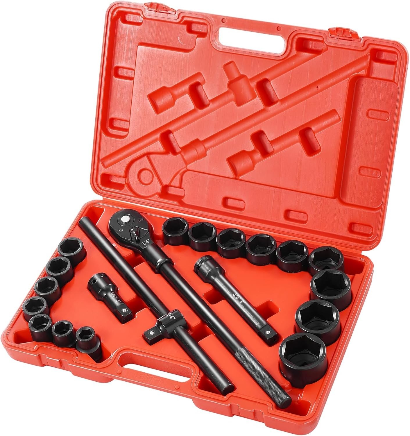 Impact Socket Set 3/4″ Drive, Easy-to-Read Size Markings
