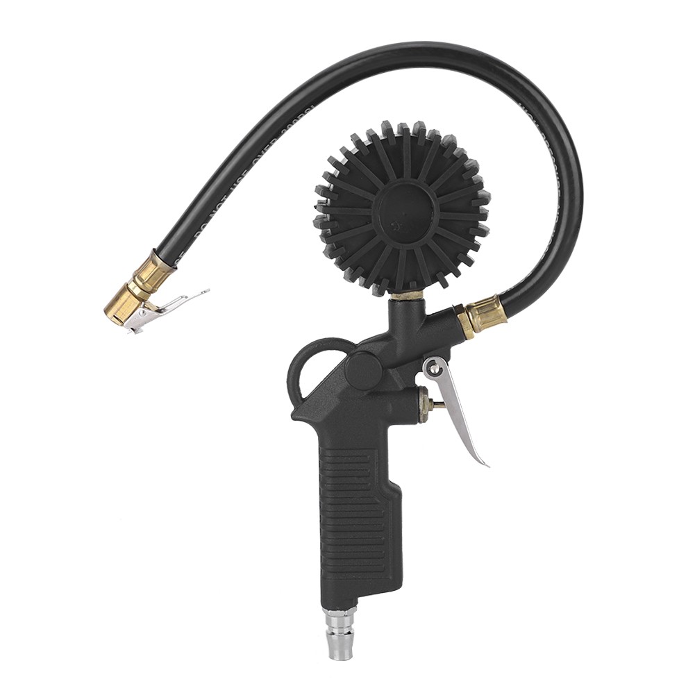 220PSI Automobile Tire Pressure Gun Inflator Gauge For Trucks Motorcycles