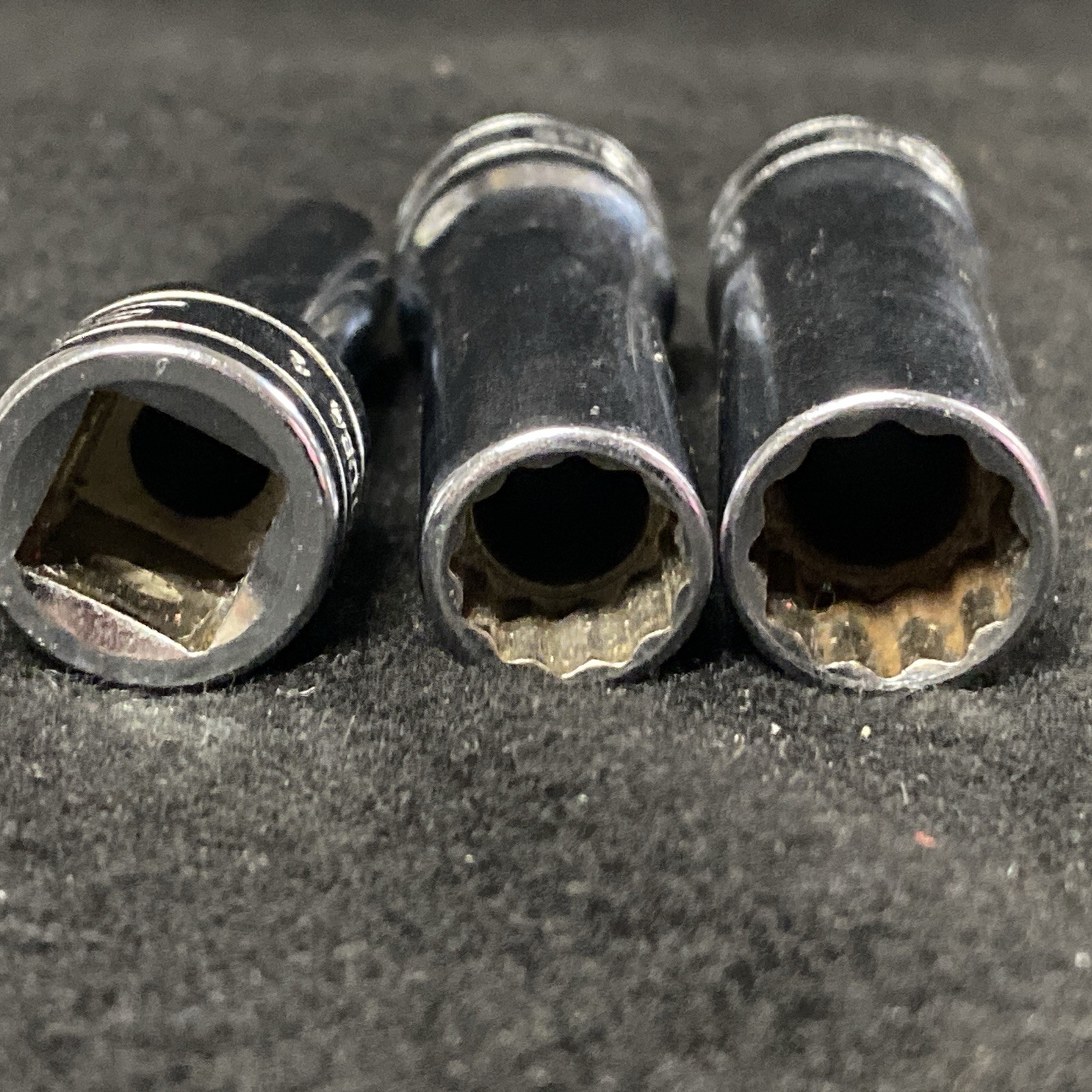 Snap-On 3/8” Drive 12 Point Deep Sockets SF101 SF121 SF141 3PC