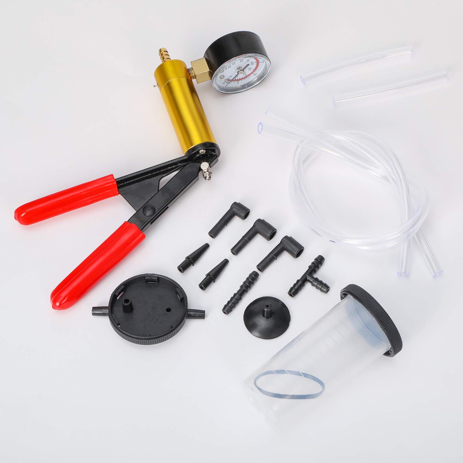 Hand Held Vacuum Pressure Pump Tester Set Brake Fluid Bleeder Bleeding Kit +Box