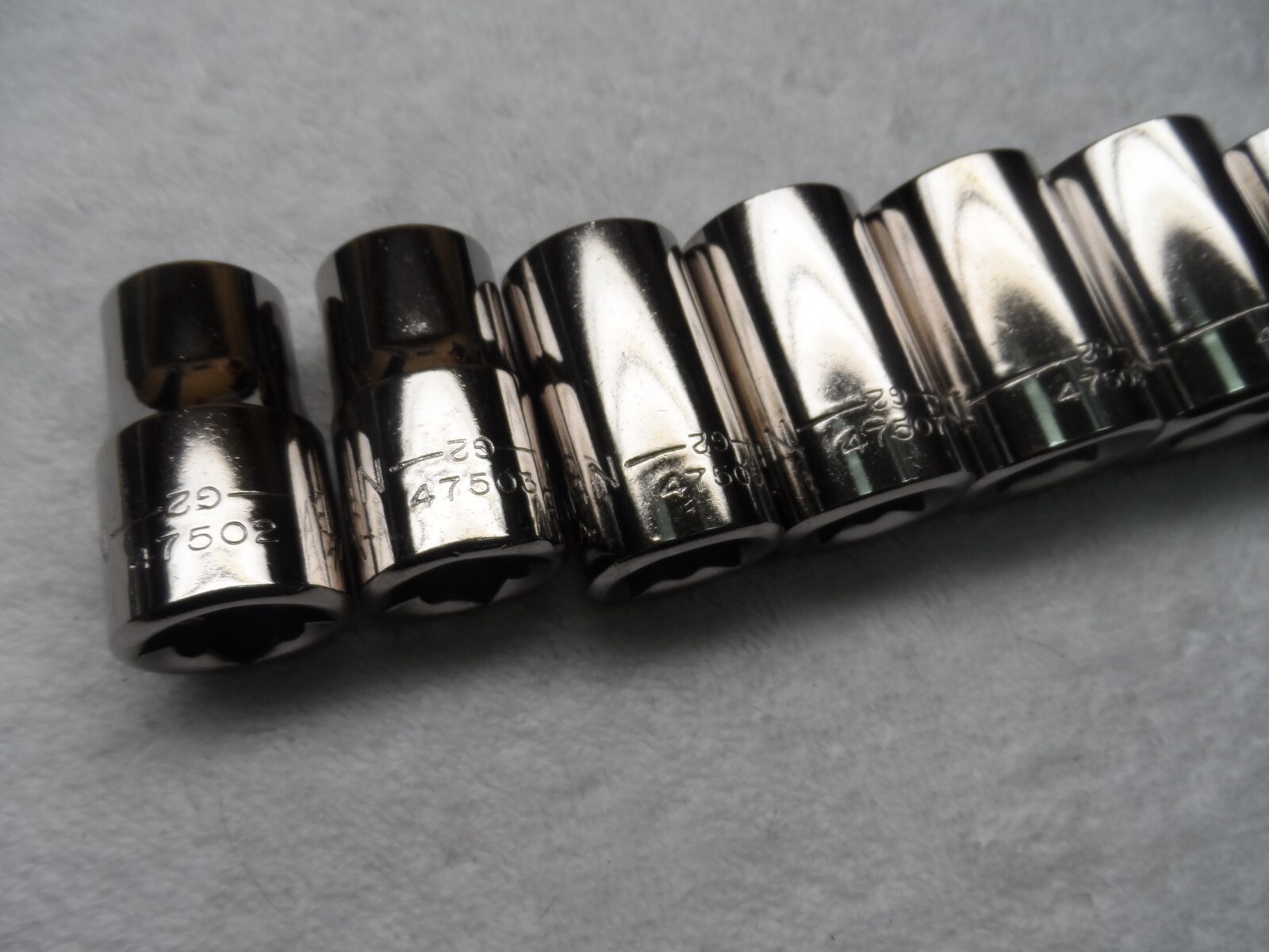 Craftsman 1/2″ Drive SAE Shallow Socket Set NOS USA 12pt 10 pcs (1/2 to 1-1/16″)