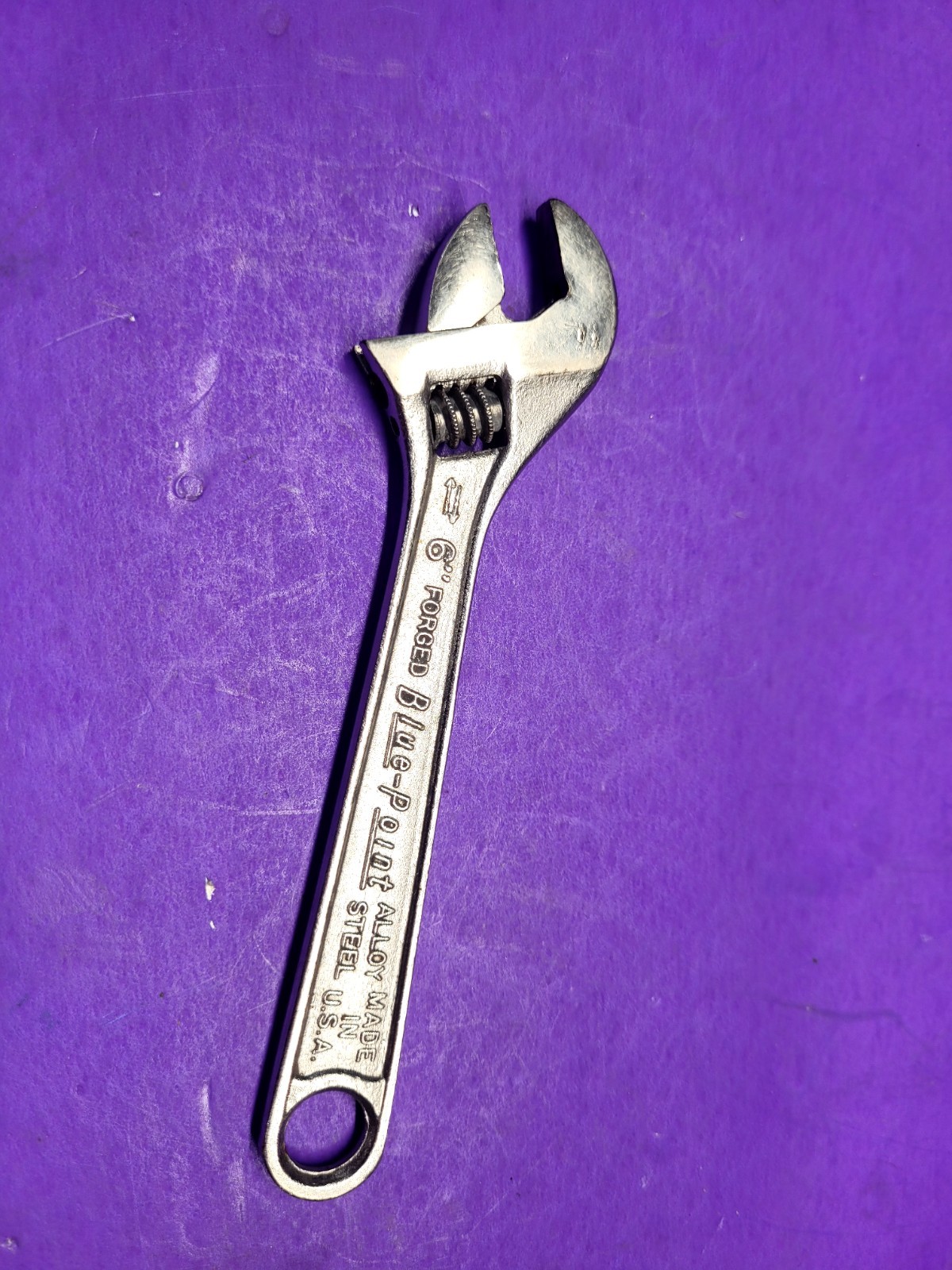 VINTAGE BLUE-POINT SNAP-ON 6″ AJUSTABLE WRENCH MADE IN THE USA