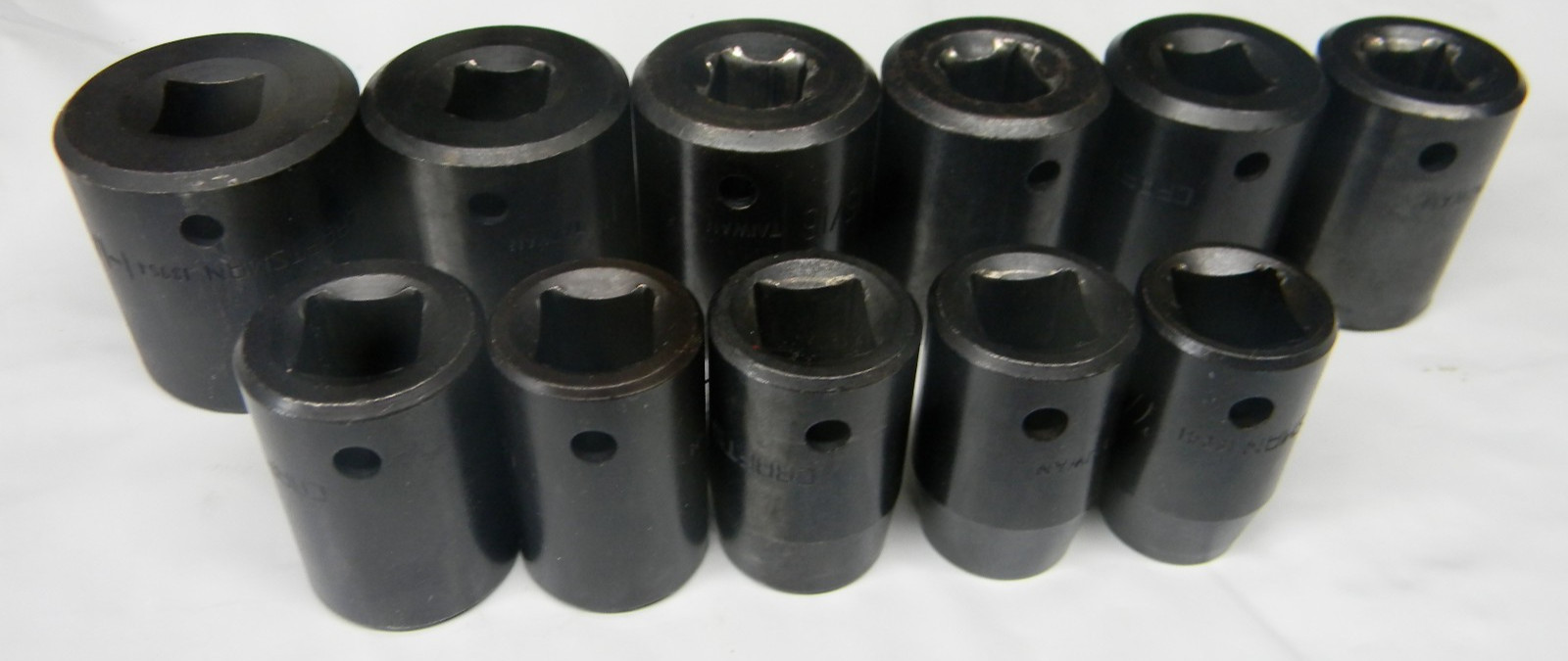 CRAFTSMAN 1/2″ DR 11PC SHALLOW SAE 6PT IMPACT SOCKET SET 7/16″-1-1/16″ TAIWAN