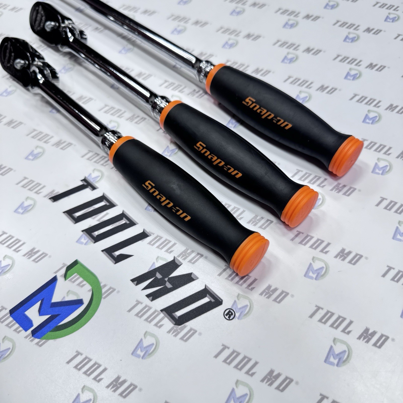 Snap-on Tools USA NEW ORANGE 3/8″ Drive Multi-Position Head Ratchet Set FH80MP