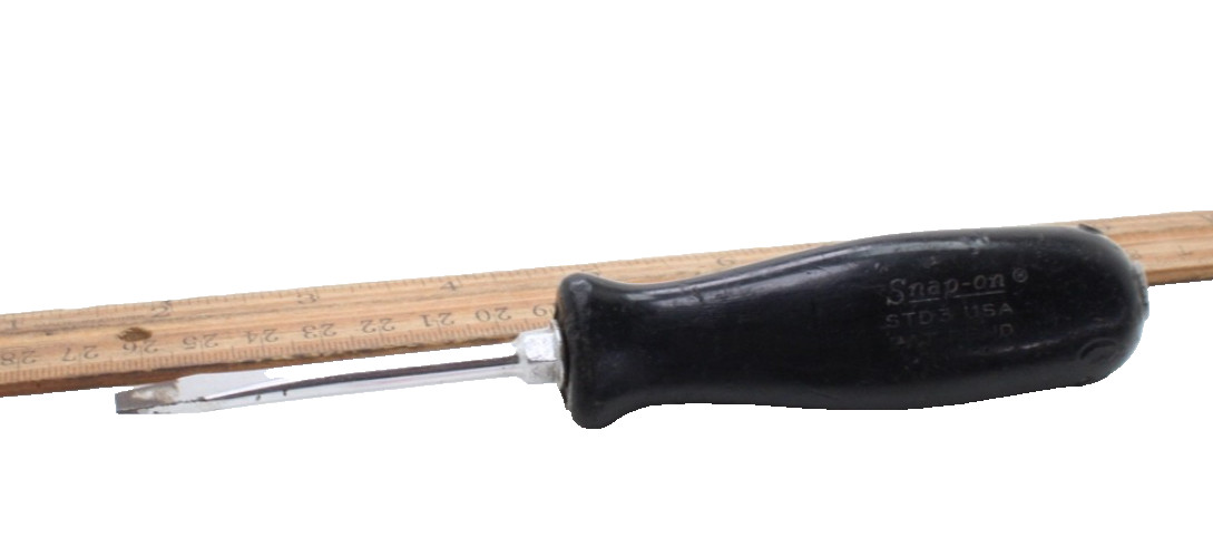 Snap-on STD3 3-Sided Handle Tri-Lobe 3/16” x 3″ Flat Slotted Screwdriver USA