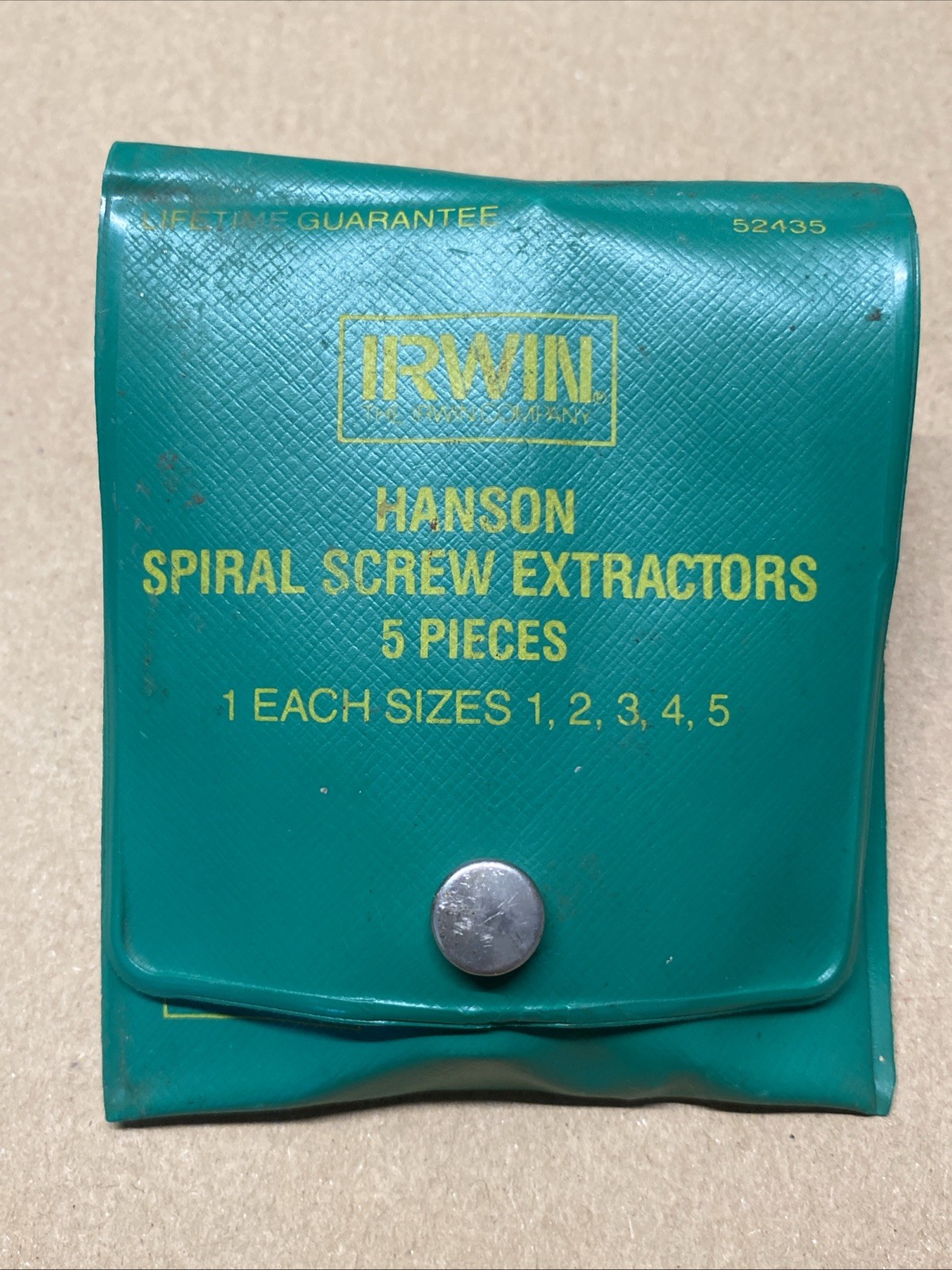 Irwin Hanson Spiral Screw Extractors 5 Piece Set #52435 with Pouch – Light Use