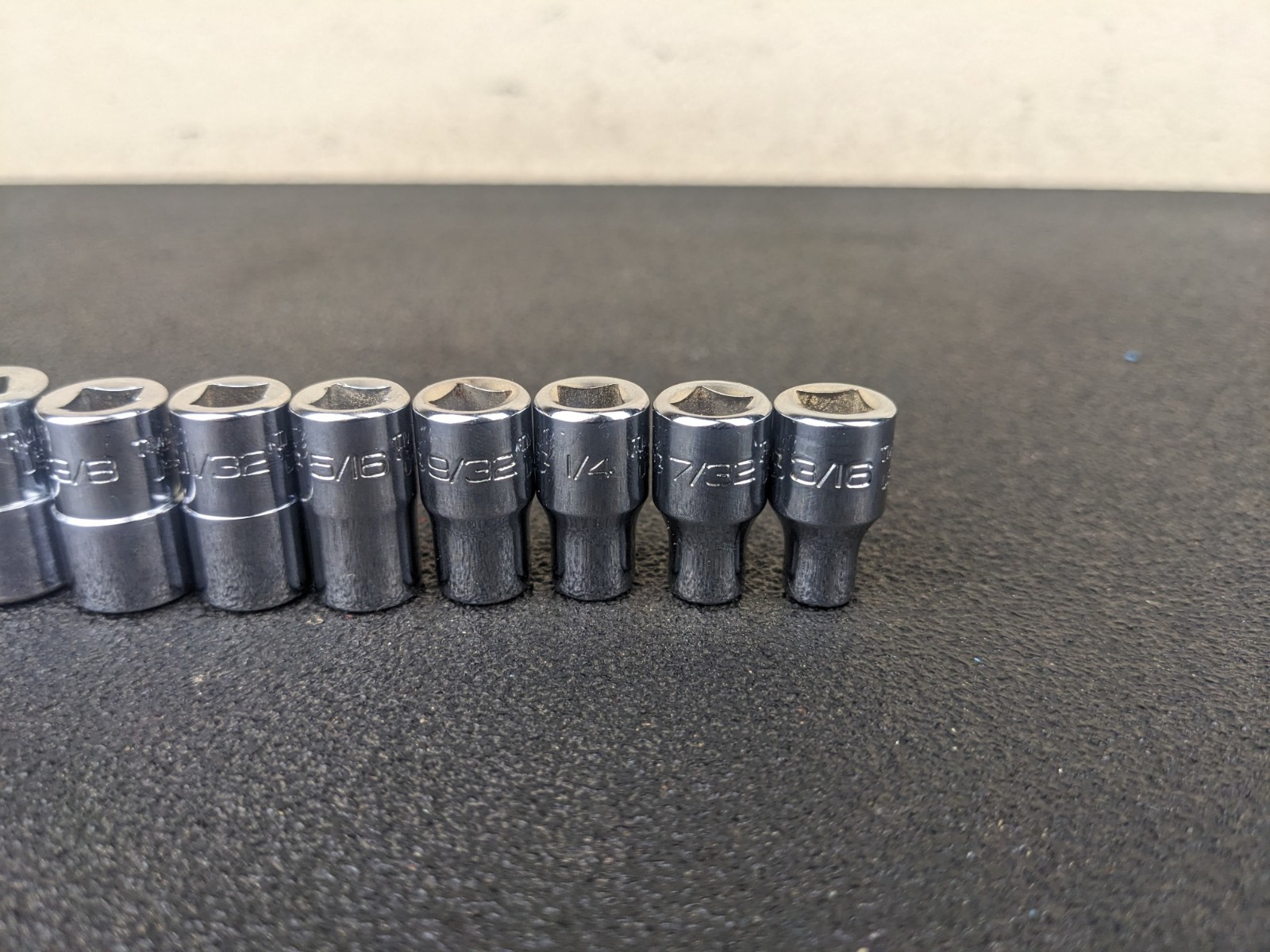 #bp484 Snap-on Tools 110TMDY USA 10pc 1/4″ Drive SAE Shallow 12pt Socket Set