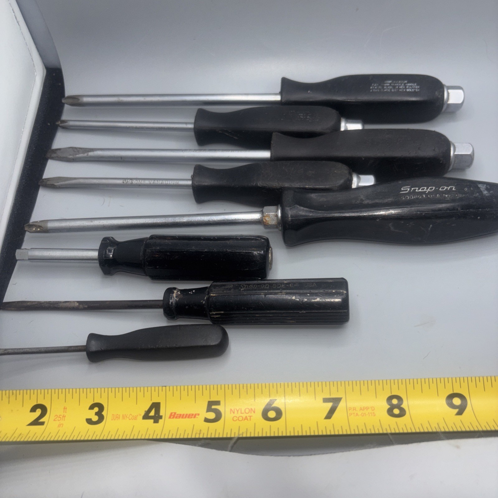Vintage Snap-On & Chrome-Vanadium Screw & Socket Driver Lot Of 8, 4 Of Each Rare
