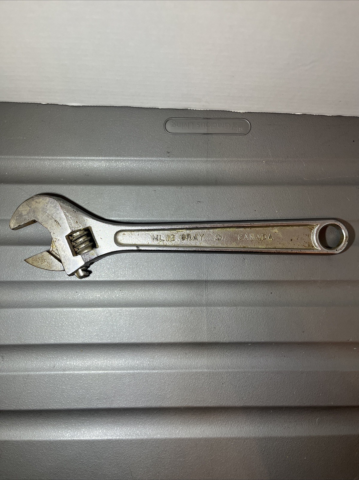 Gray Canada ML12 Adjustable Wrench 12” Alloy Steel, Made In Canada