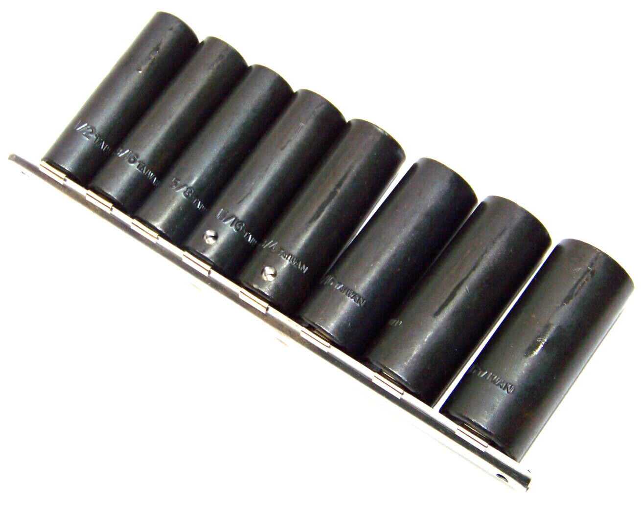 9 pc 1/2″ DR Deep Air Impact Socket Standard 1/2in Drive Sockets Black SAE Set