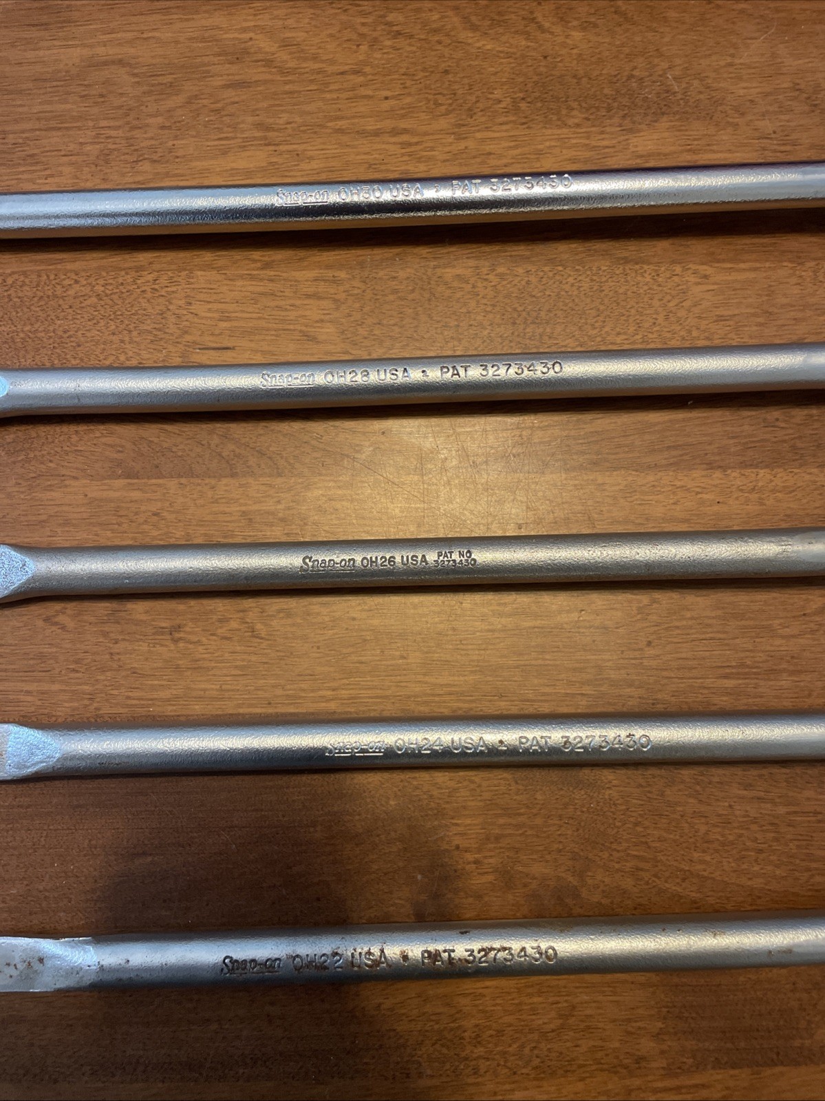 Snap-On 5 Pc OH30 – OH22 15/16” – 11/16” Wrench/ Swivel End Socket Tool
