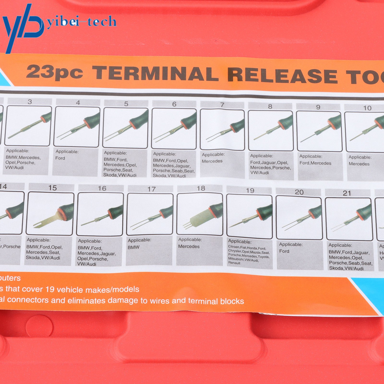 23Pcs Universal Terminal Release Tool Set Electrical Connector Removal Kit