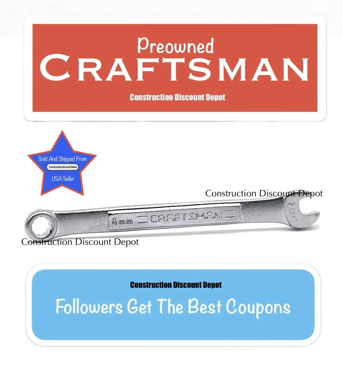 CRAFTSMAN Combination Wrench Metric 6mm CMMT42909 12-point 6 mm