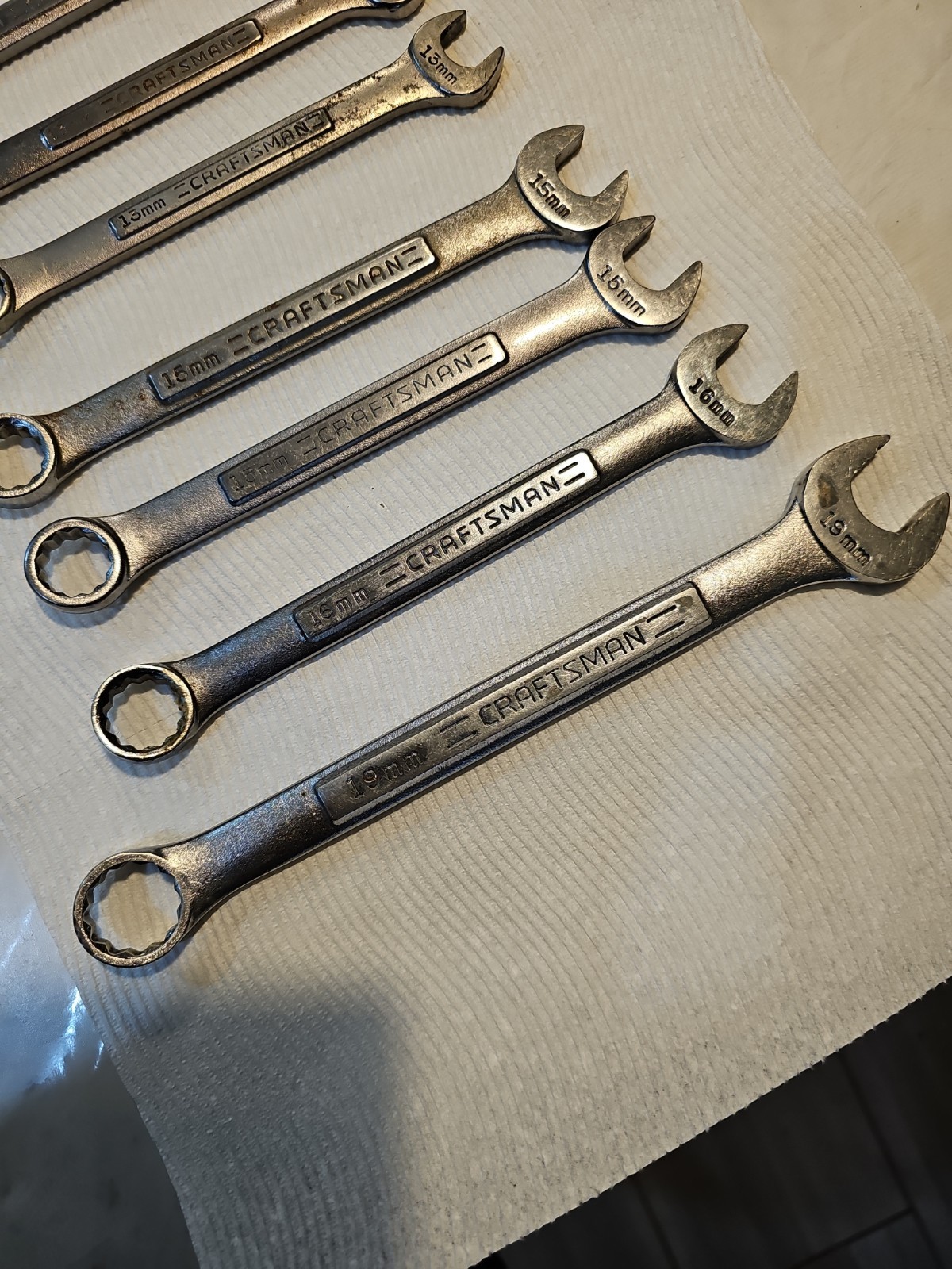Vintage Craftsman USA VA Metric Wrench Multi-Lot 9mm 13mm 15mm 16mm 19mm 9-Pc