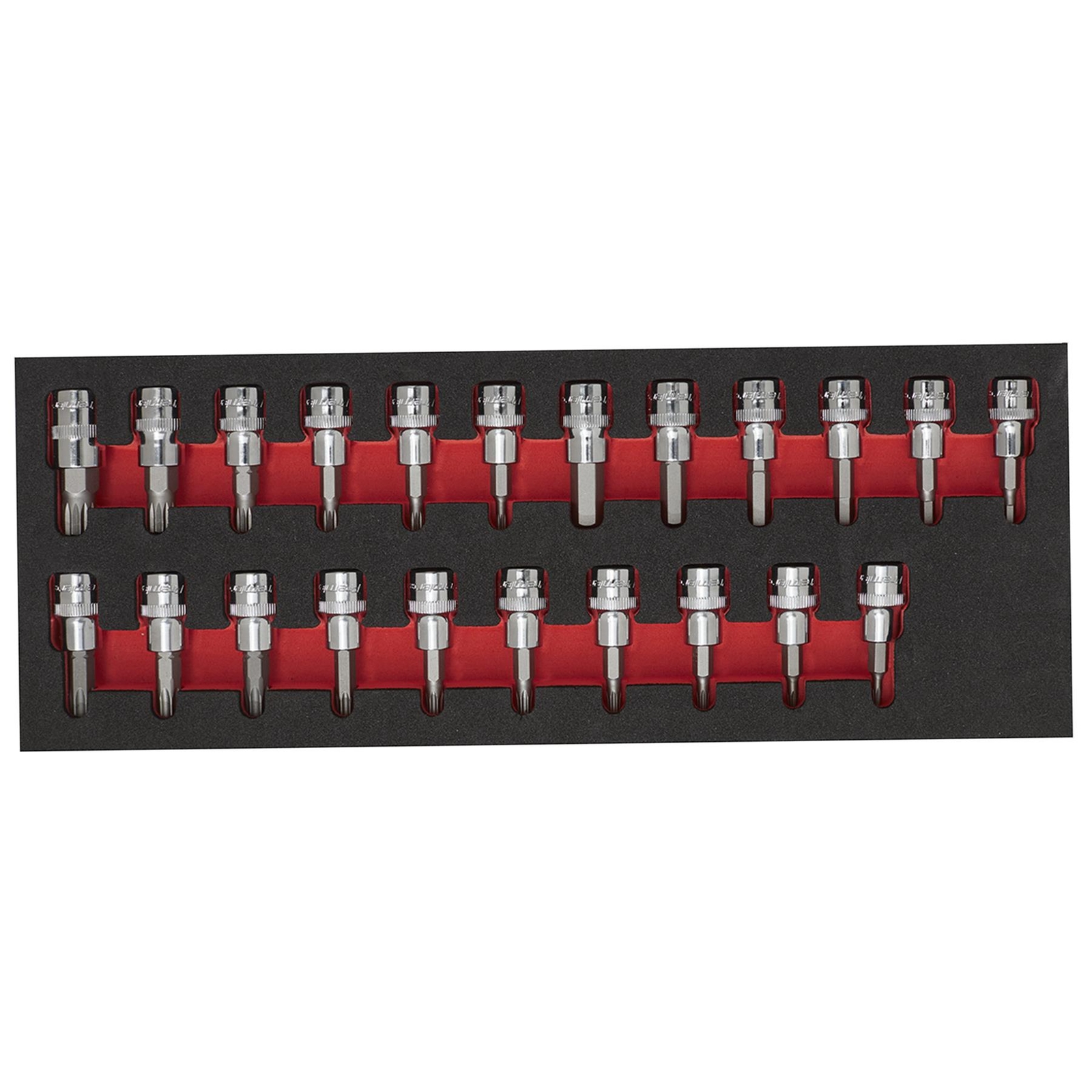 Sealey Socket Set 13pc 1/2″Sq Drive Lock-On 6pt Metric With Socket Rail