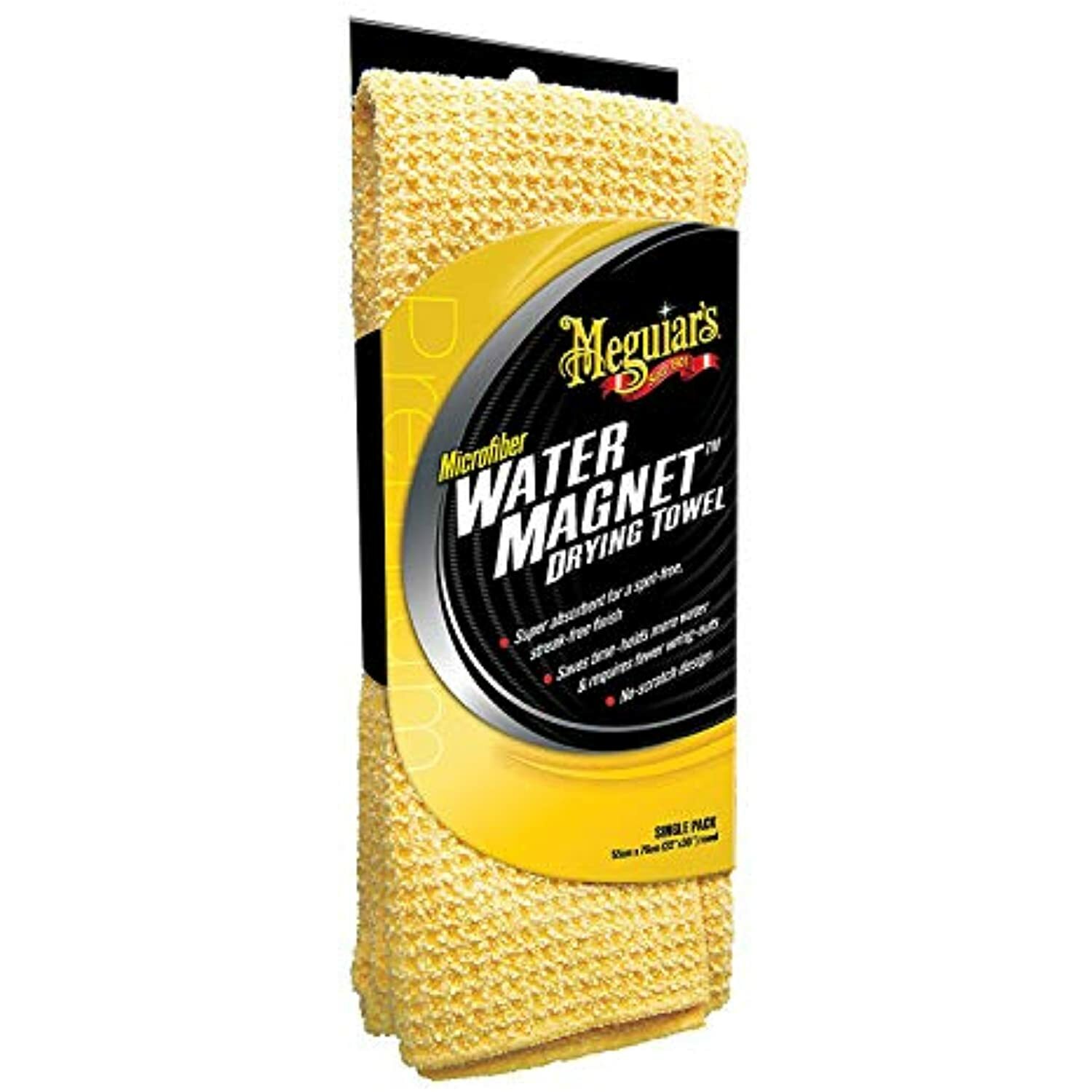Meguiar’s X2000 Water Magnet Microfiber Drying Towel, 1 Pack , Yellow , 22″ x