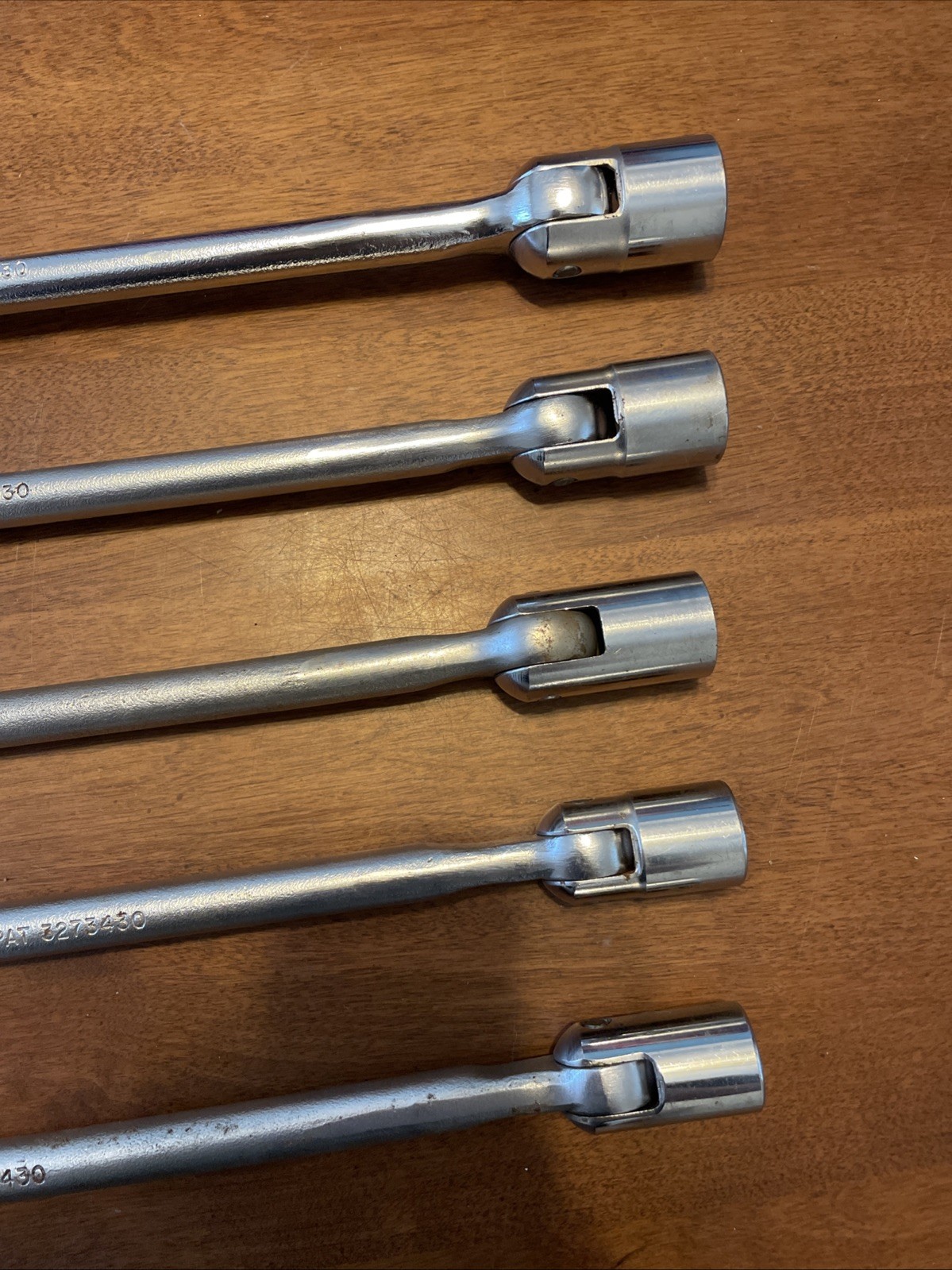 Snap-On 5 Pc OH30 – OH22 15/16” – 11/16” Wrench/ Swivel End Socket Tool