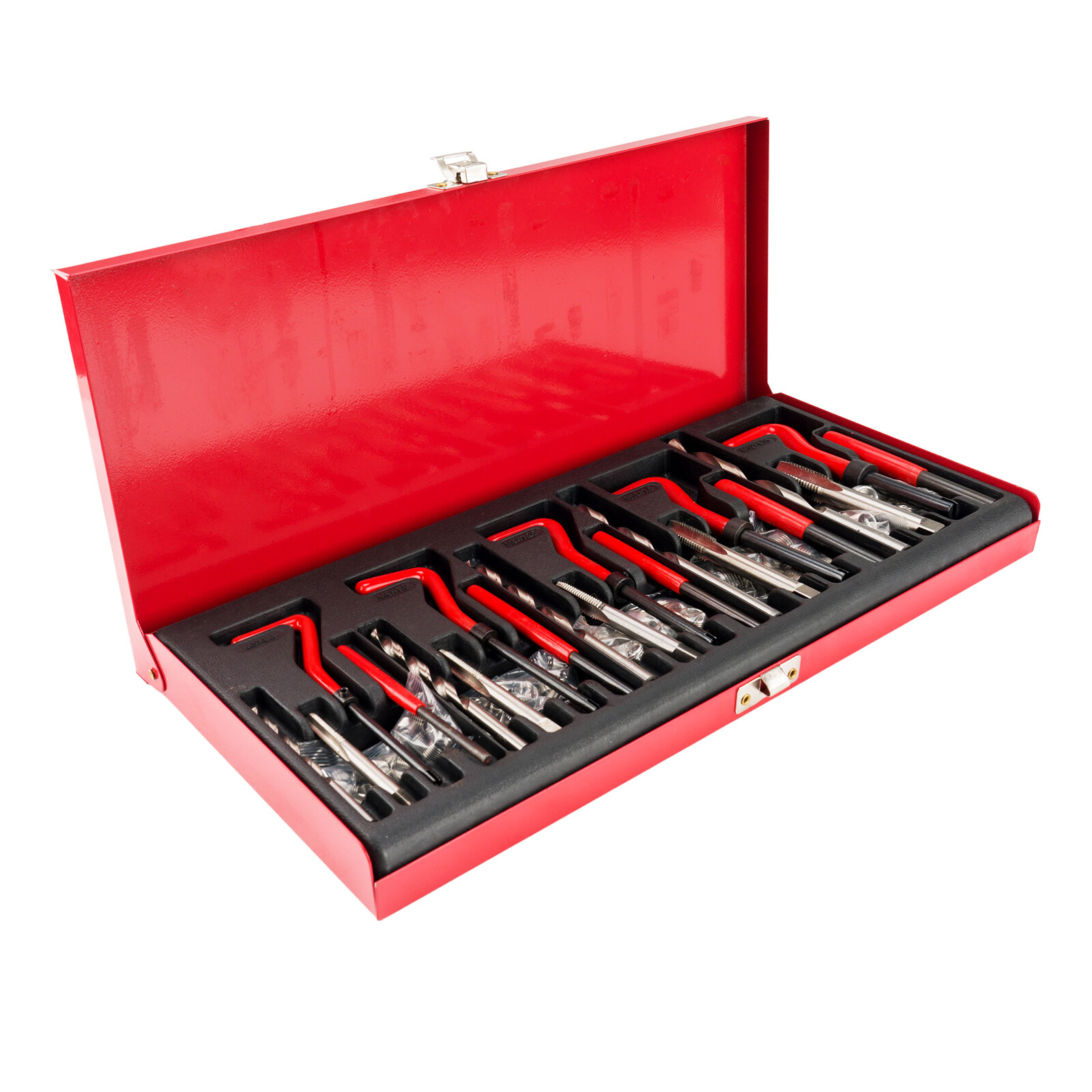 131PC Thread Repair Case Kit HSS Drill Helicoil Repair Kit Metric M5 M6 M8 M12
