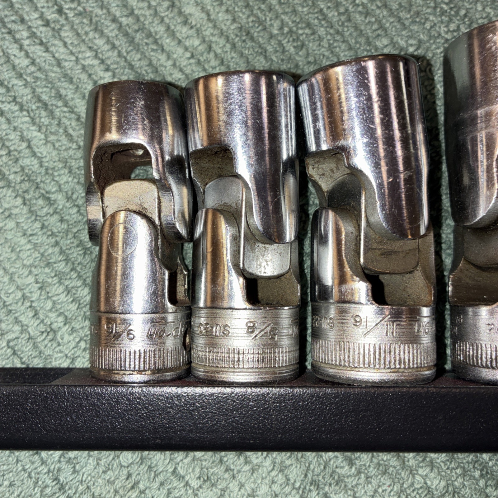 Snap-On 1/2″dr 6pc 6pt Swivel Sockets 9/16-7/8” SU-18, 20, 22, 24, 26, 28