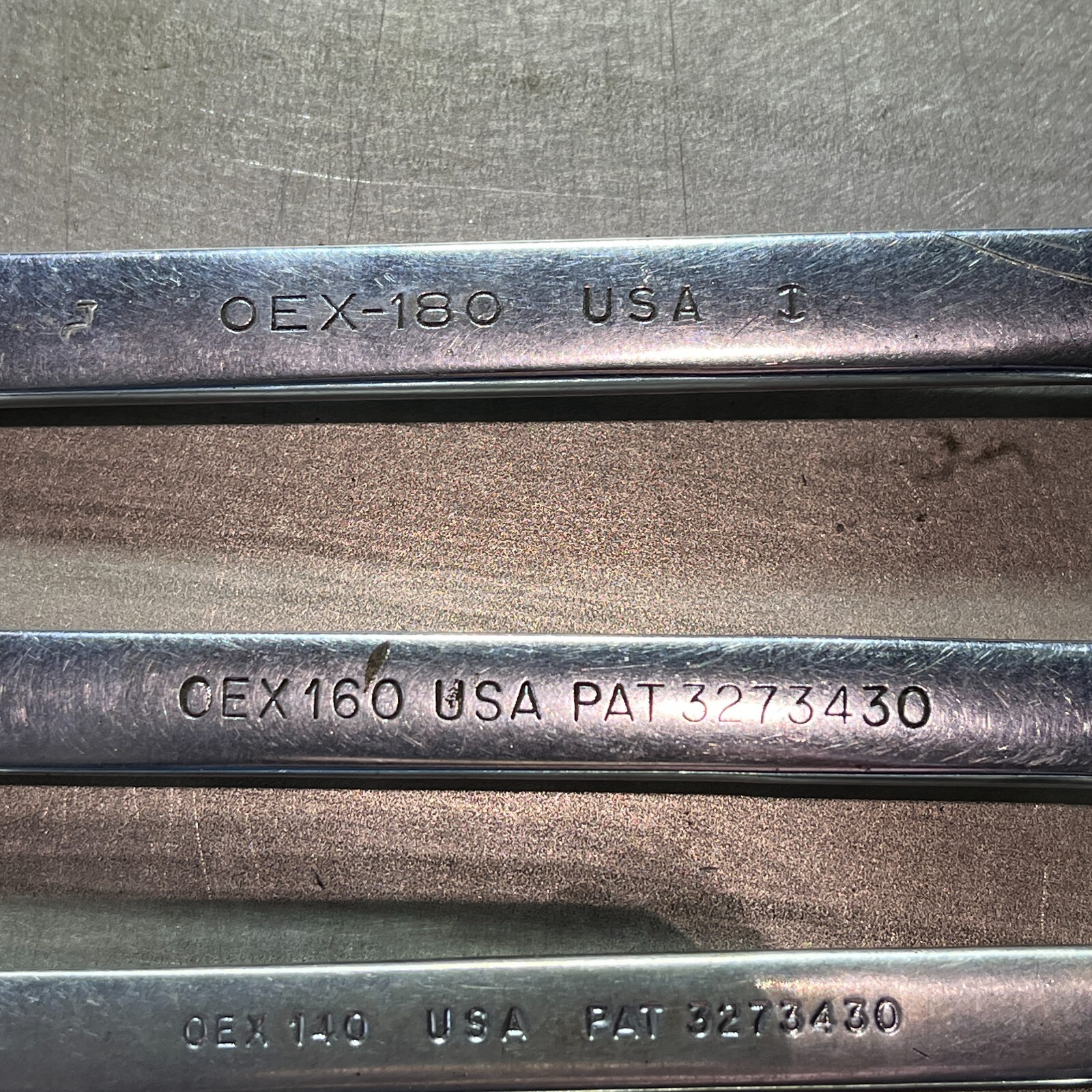 SNAP-ON OEX120 OEX140 OEX160 OEX180 Combination Wrench 4 pc Set 3/8″-9/16″