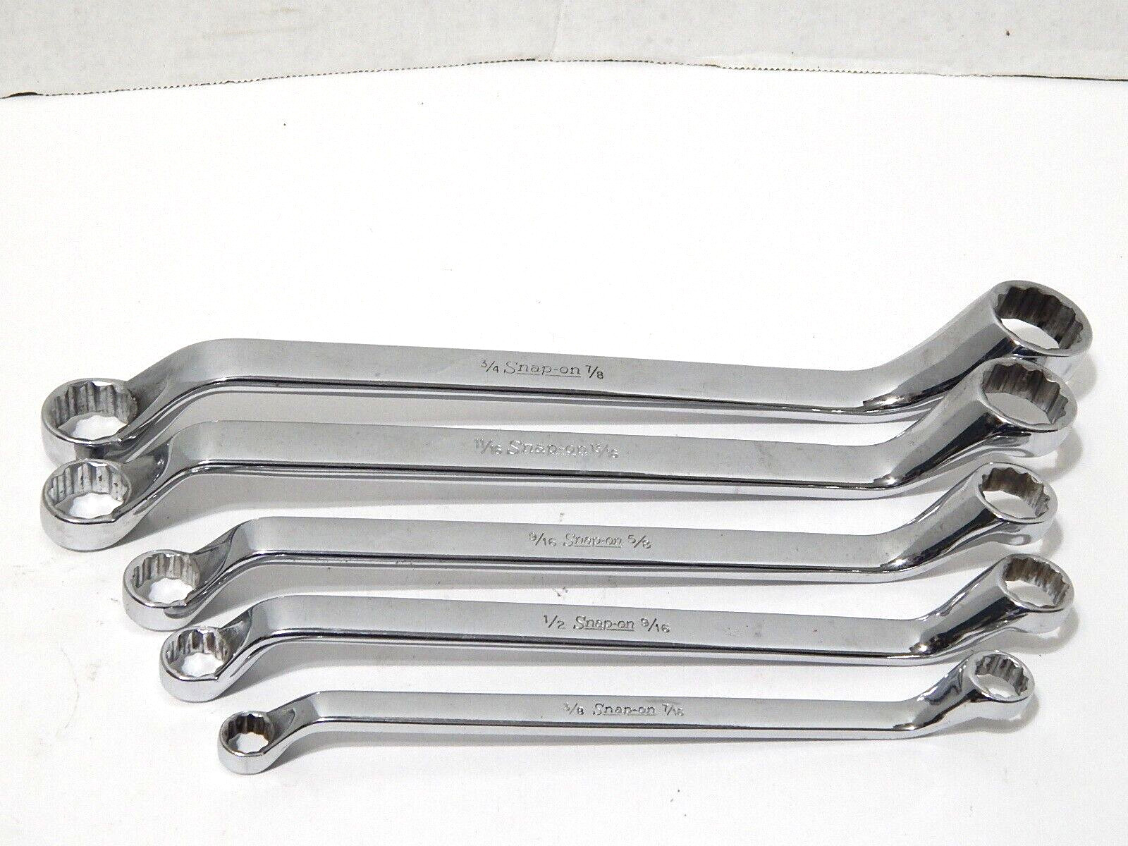SNAP-ON 5PC DOUBLE LONG BOX END WRENCH SET 3/8-7/8 XO SERIES