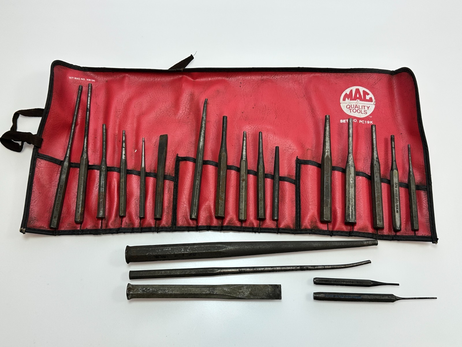 MAC Tools USA 19pc Punch Chisel Set w/ Extras