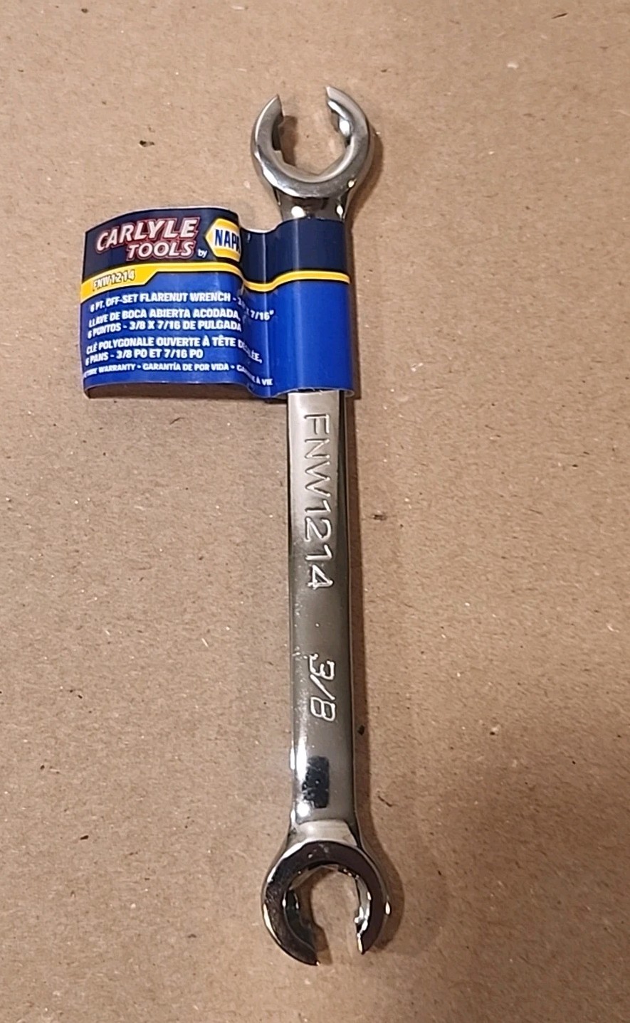 NAPA Carlyle SAE Flare Nut Wrench – 3/8 In X 7/16 In FNW1214 🔥 FREE SHIPPING