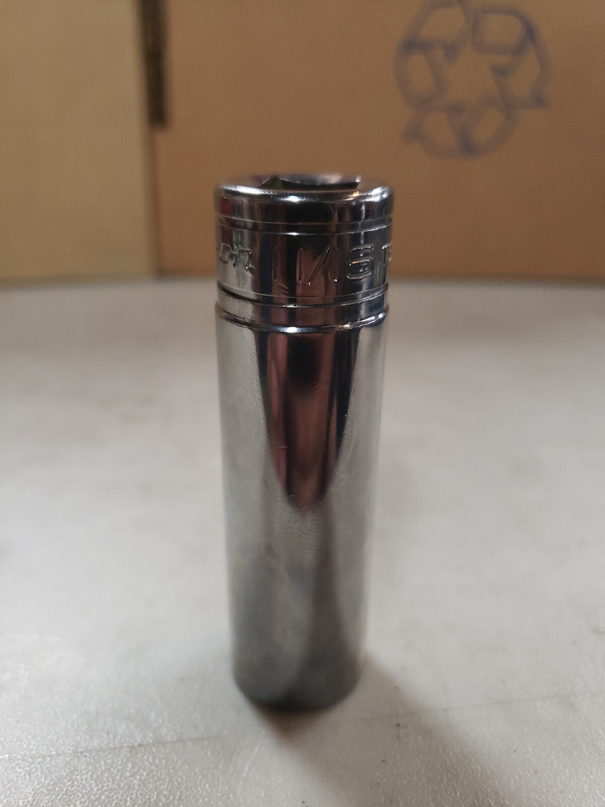Snap-on Tools USA NEW 1/2″ Drive 11/16″ SAE Deep 6 Point Chrome Socket TS221
