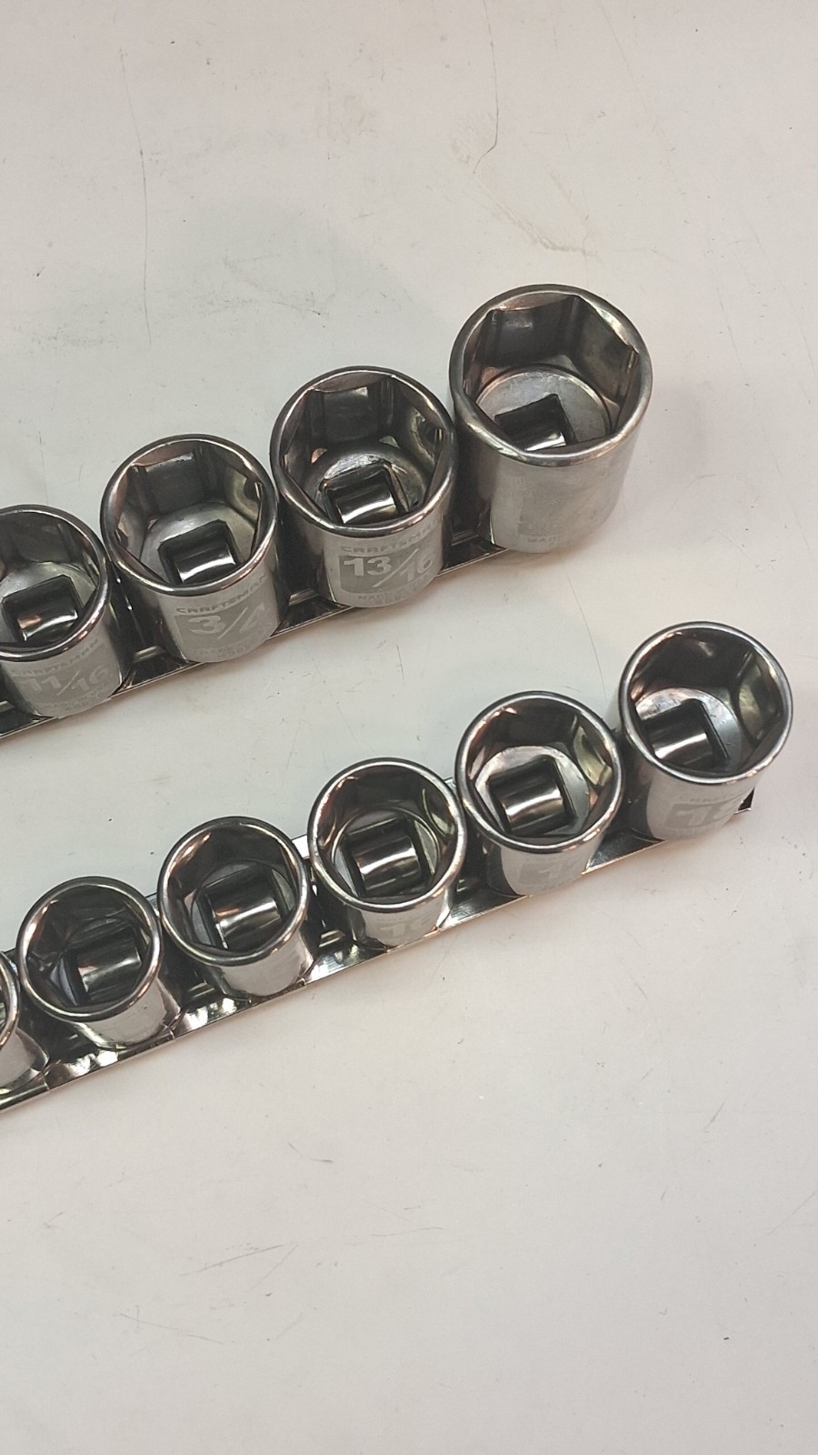 CRAFTSMAN EASY READ 24-PIECE 3/8″ DRIVE 6 POINT METRIC/SAE SOCKET SET *USA*