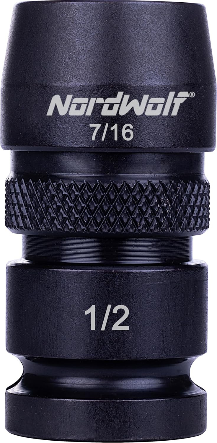 NordWolf Impact Wrench Adapter 1/2″ Sq Drive Female to 7/16″ Hex Quick Change