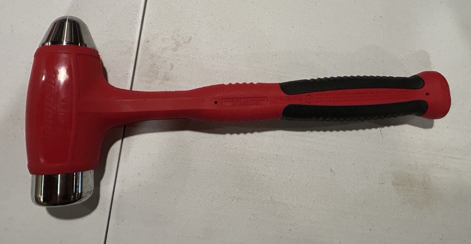 NOS Snap-on Tools USA RED 32oz/900g Soft Grip Dead Blow Hammer HBBD32G
