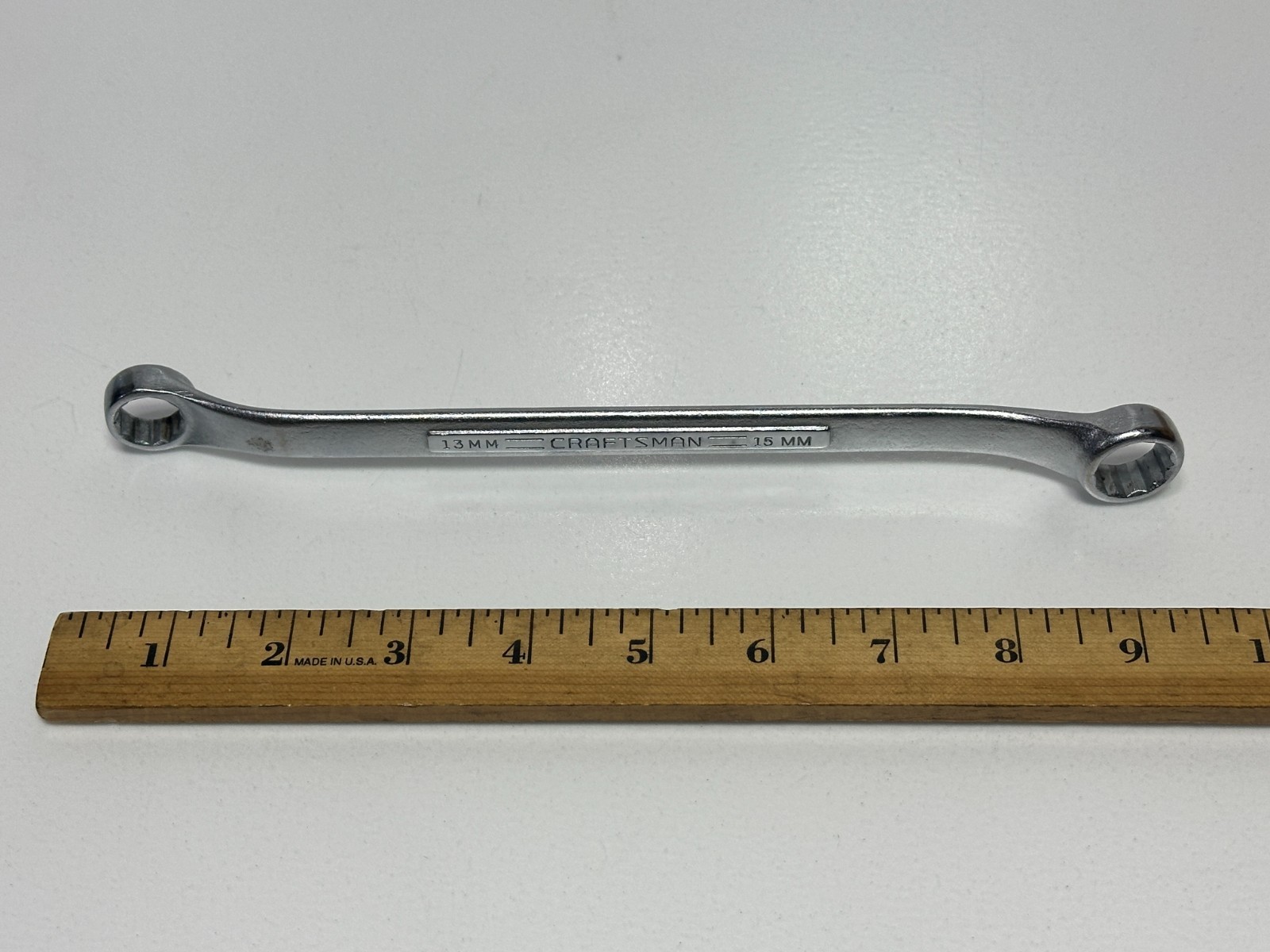 Craftsman USA V Series Metric 15mm x 13mm Offset Double Box End Wrench, 12 Point