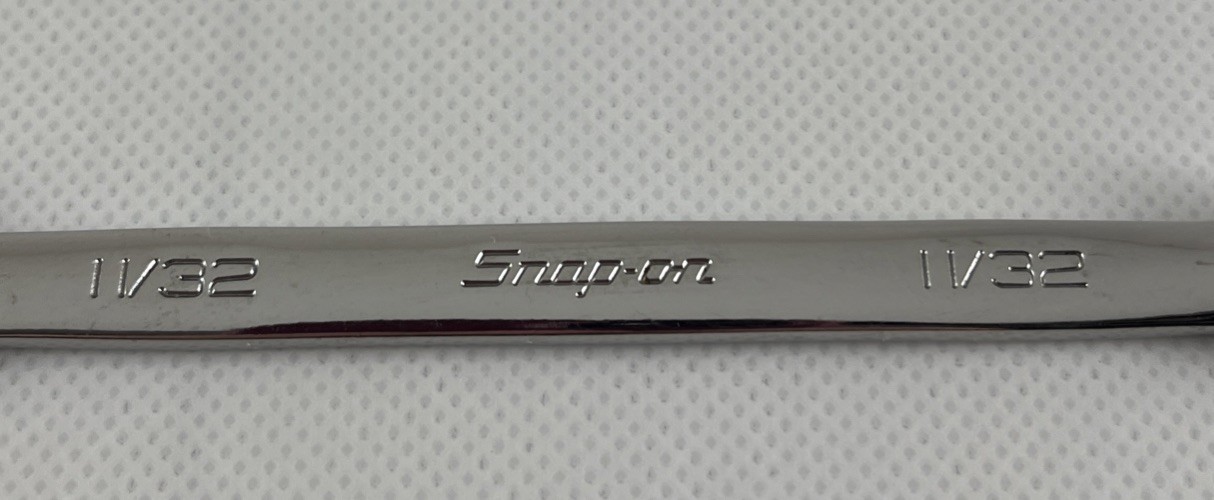 Snap On Tools OEX110B Short Chrome Combination Wrench 11/32” 12PT SAE