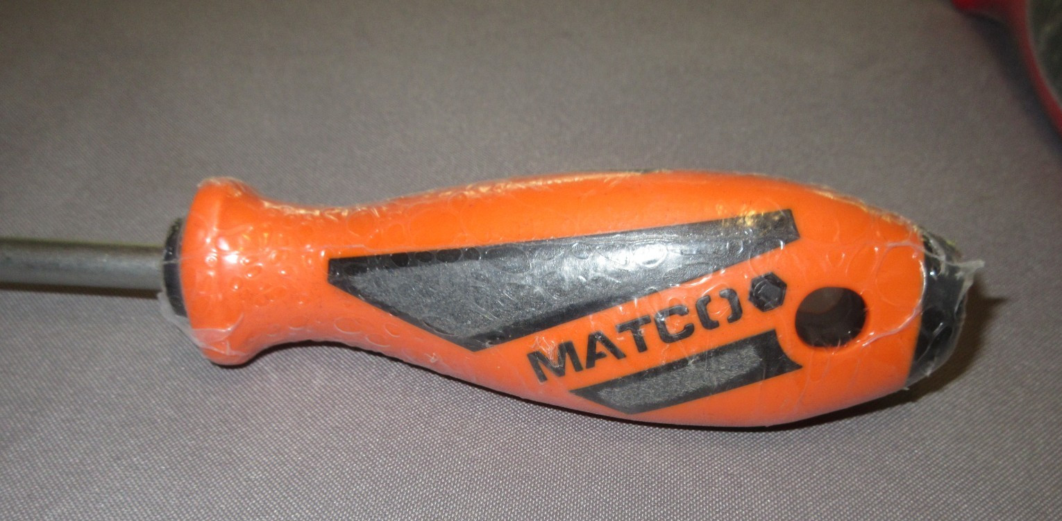 Matco Tools SPO/G/R128CA 8″ x 3/8″ Flat Head Slotted Screwdriver Orange NOS