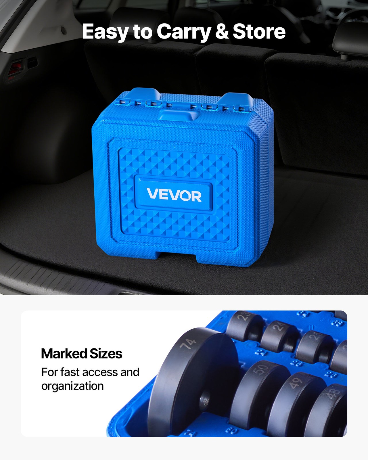 VEVOR Bearing Press Kit Bushing Bearing Seal Driver Removal Tool Set 10 Pcs Case