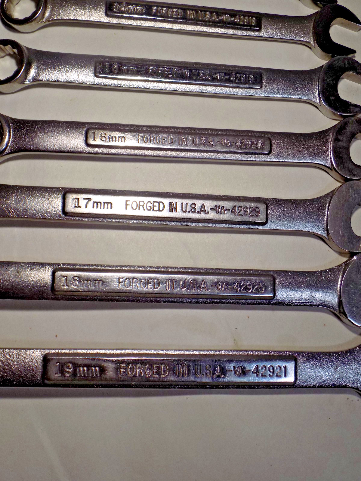 XLNT 27 Pc. USA Craftsman -VA- 7-19MM/1/4″-1″ Combo Wrench Set-CLEAN