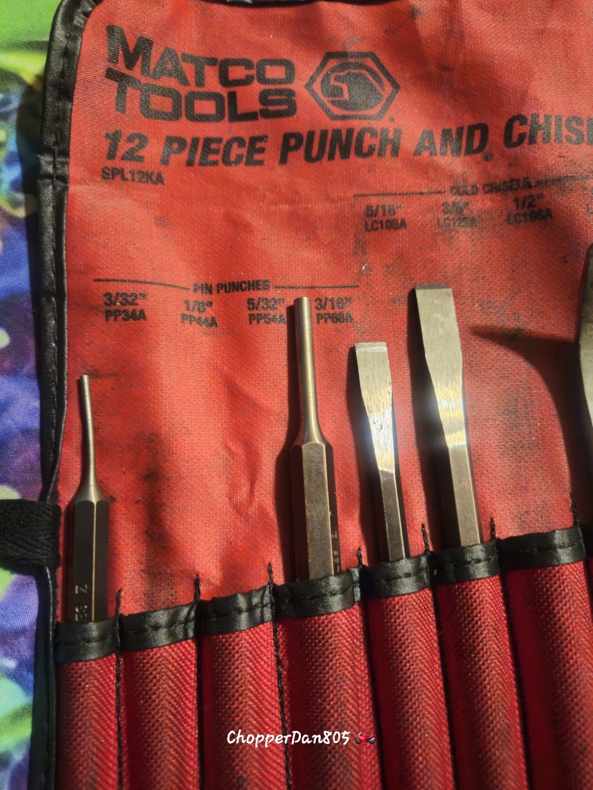 Matco Tools SPL12KA Punch And Chisel Set – Partial 8 Piece Lot With Pouch USA